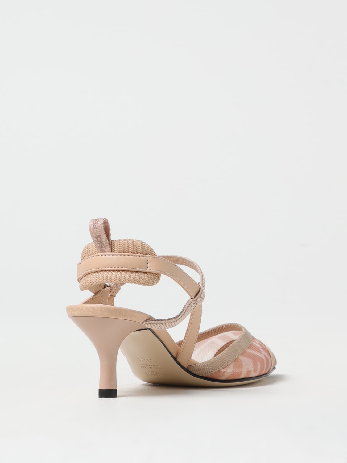 FENDI DÉCOLLETÉ: Slingback Colibri Fendi in nylon e pelle , Rosa - Img 3