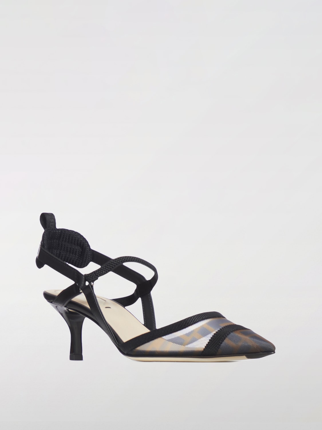 FENDI PUMP: High heel shoes woman Fendi, Brown - Img 2