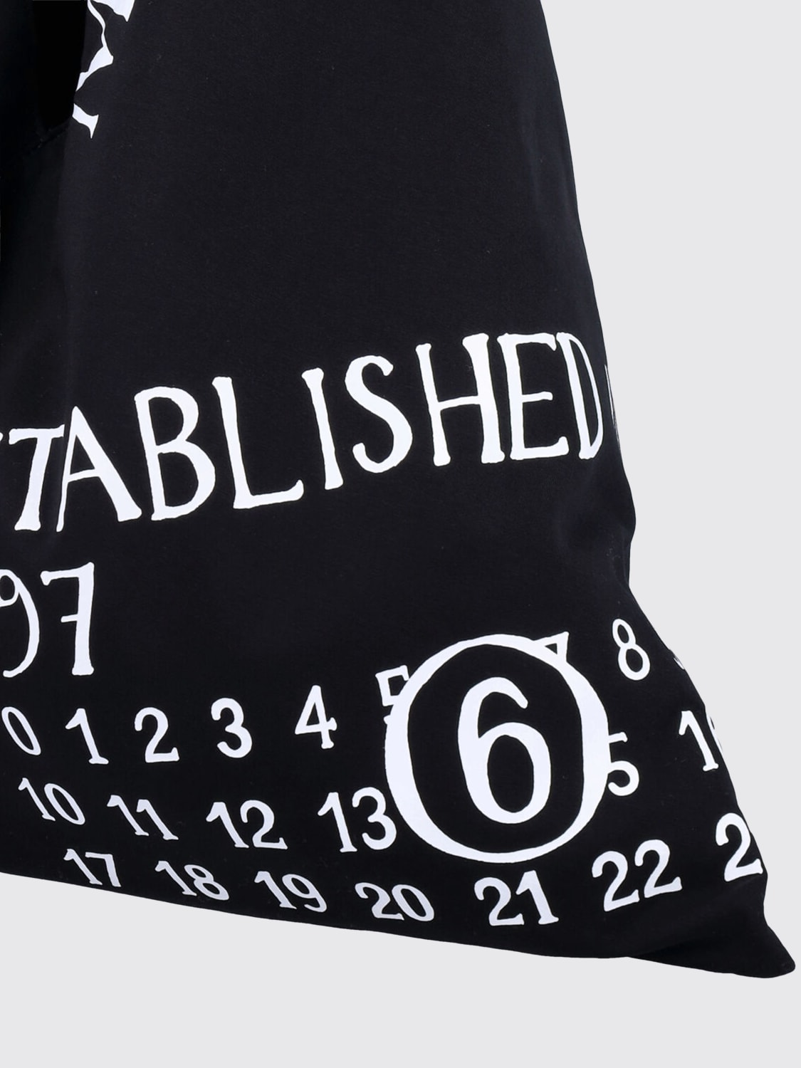 MM6 MAISON MARGIELA BORSA A MANO: Borsa Japanese MM6 Maison Margiela in cotone con stampa logo , Nero - Img 3