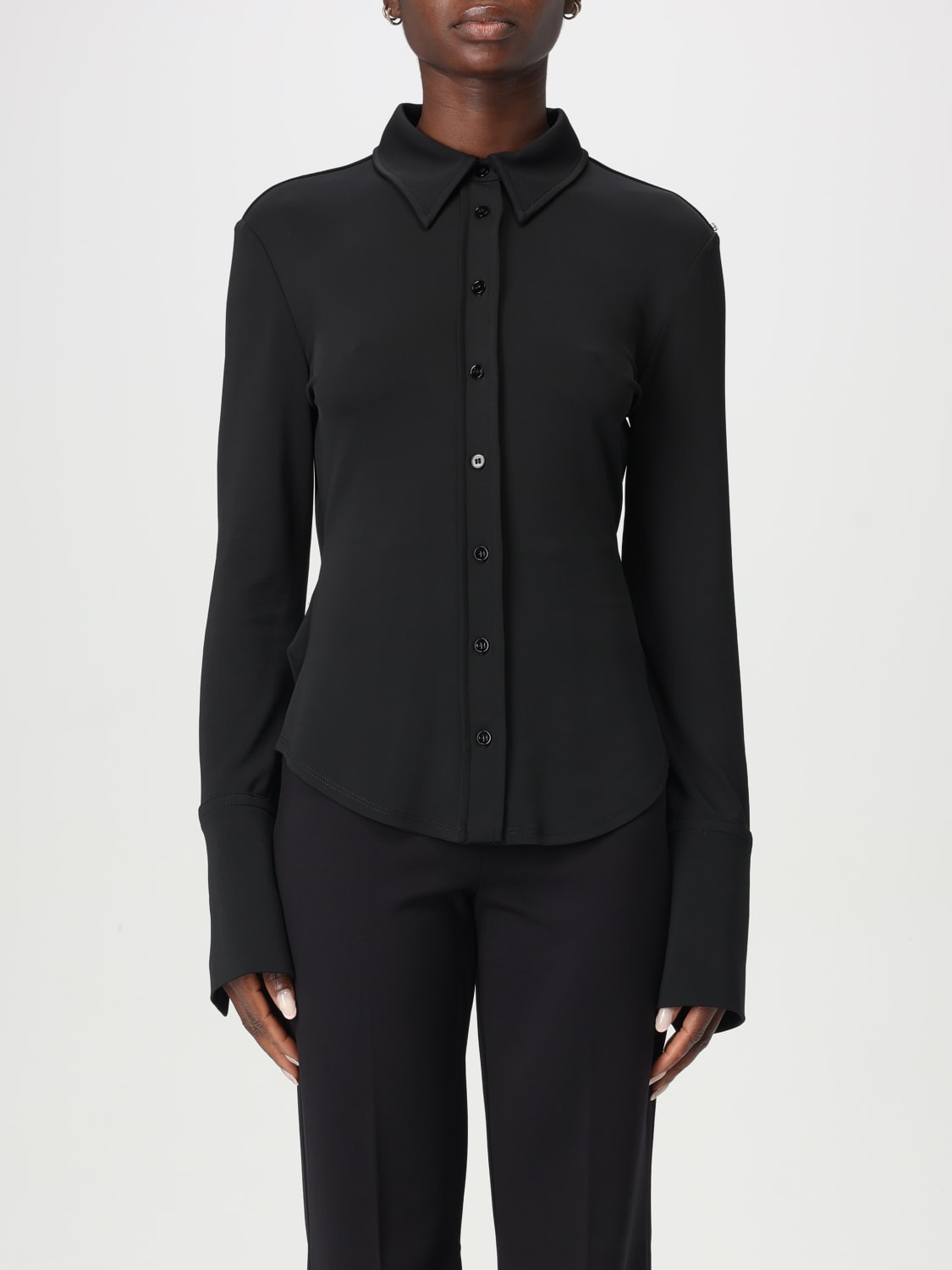 SPORTMAX CAMICIA: Camicia Sportmax in viscosa stretch , Nero - Img 1