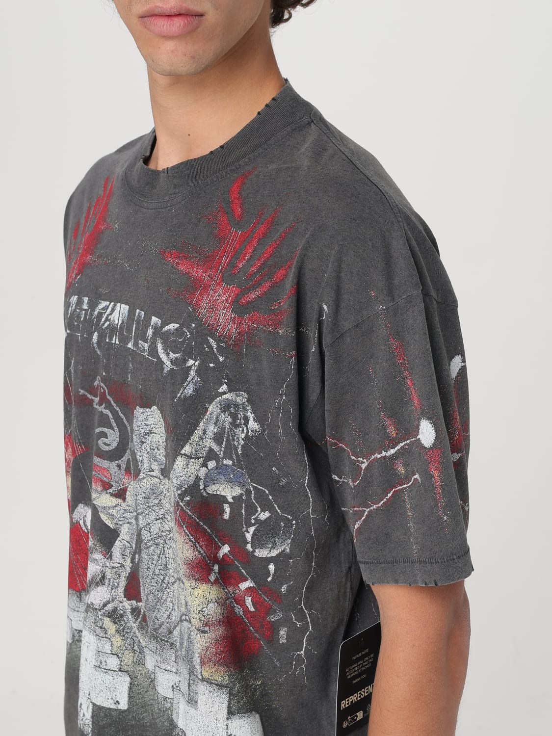 REPRESENT T-SHIRT: T-shirt men Represent, Grey - Img 3