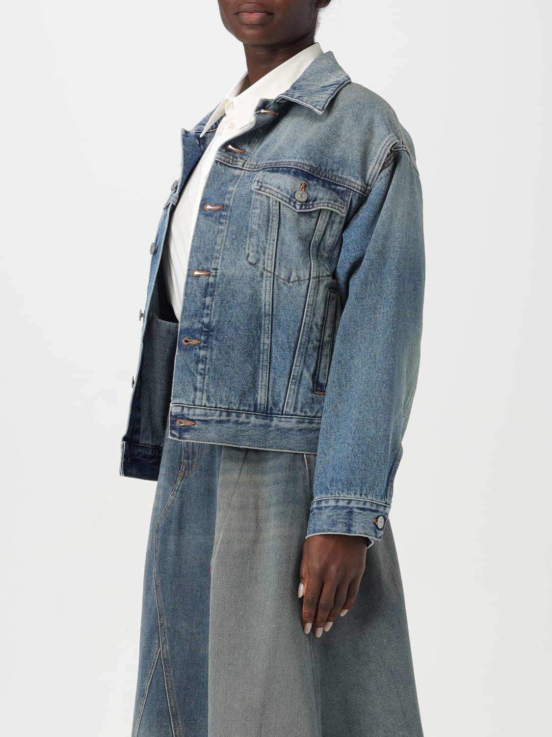 ジャケット MM6 MAISON MARGIELA Woman Jacket Blue S52AM0308M30018 965 MM6 MAISON MARGIELA: Jacket woman - Blue | Mm6 Maison
