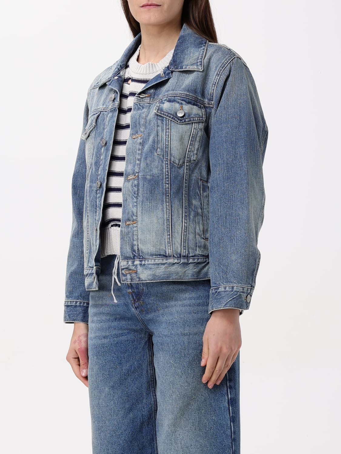 MM6 MAISON MARGIELA JACKE: Jacke damen Mm6 Maison Margiela, Blau - Img 4