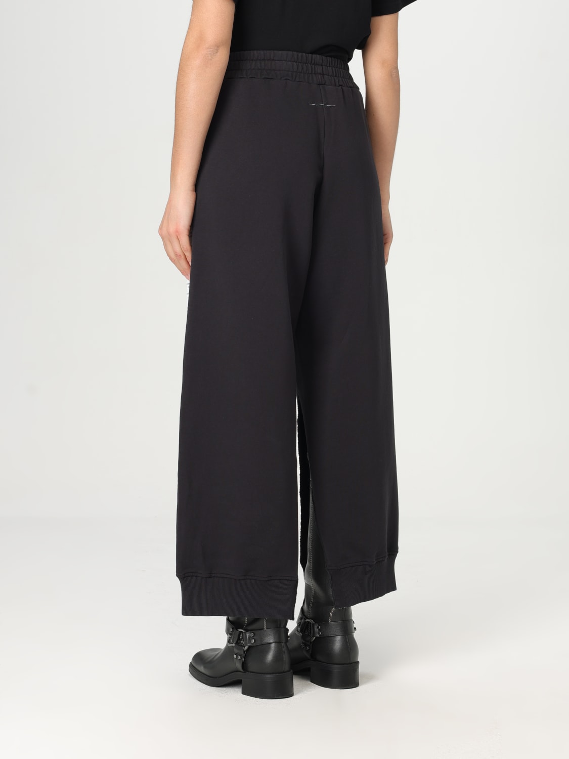 MM6 MAISON MARGIELA PANTALONE: Pantalone MM6 Maison Margiela in cotone stretch , Nero - Img 3