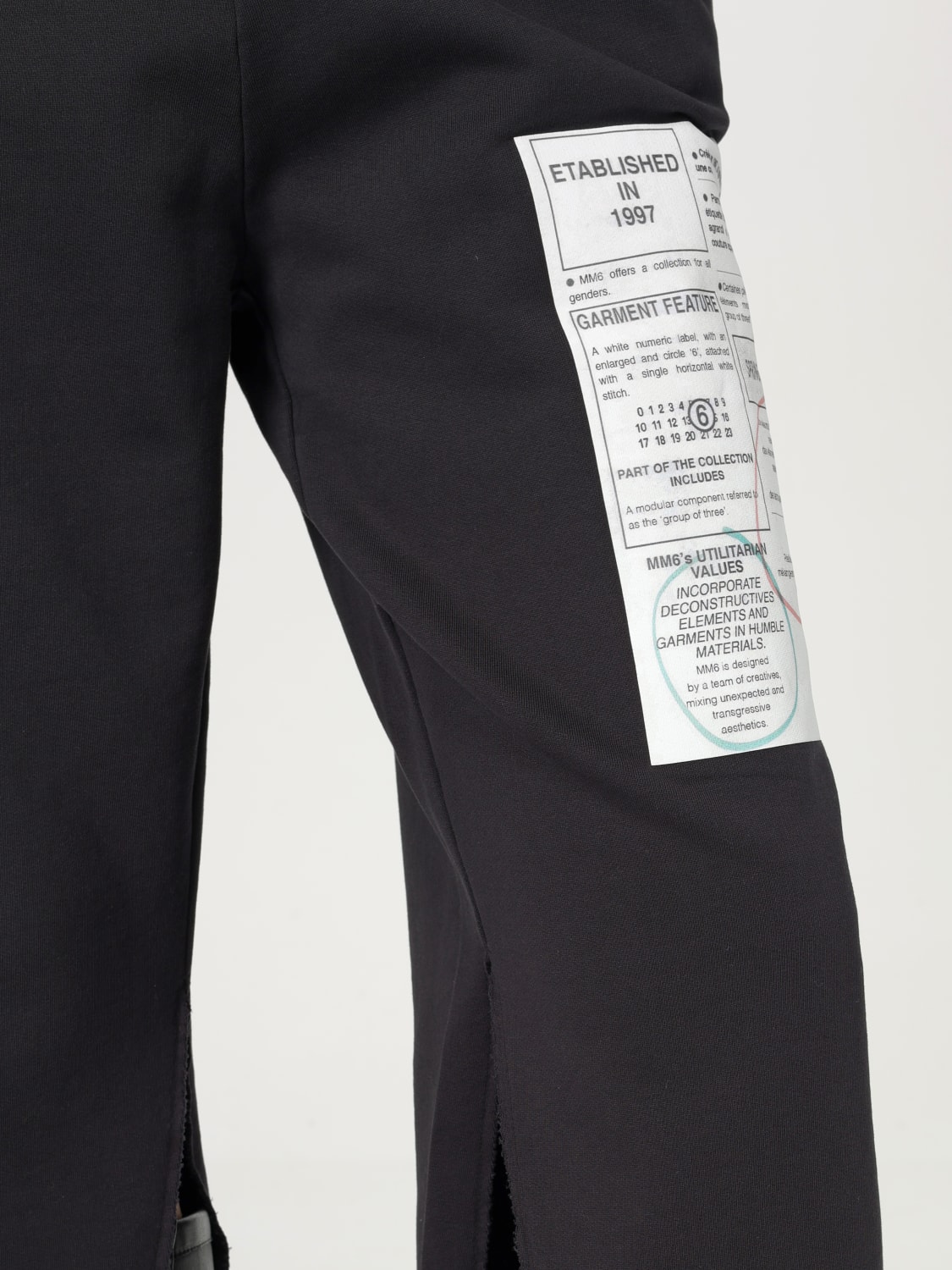 MM6 MAISON MARGIELA PANTALONE: Pantalone MM6 Maison Margiela in cotone stretch , Nero - Img 5