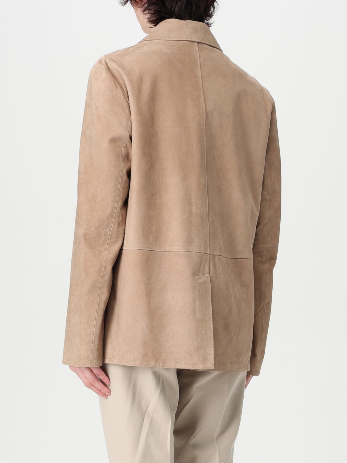 'S MAX MARA BLAZER: Blazer 'S Max Mara in pelle scamosciata , Beige - Img 2