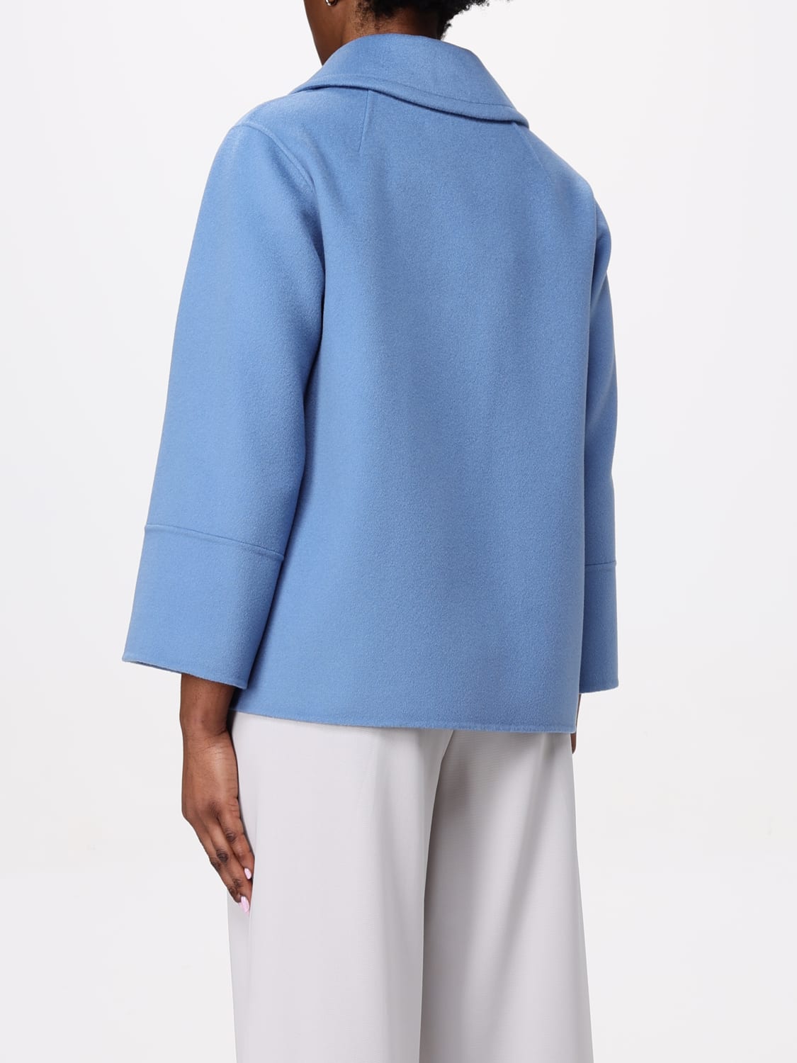 'S MAX MARA GIACCA: Cappotto 'S Max Mara in lana vergine , Turchese - Img 3