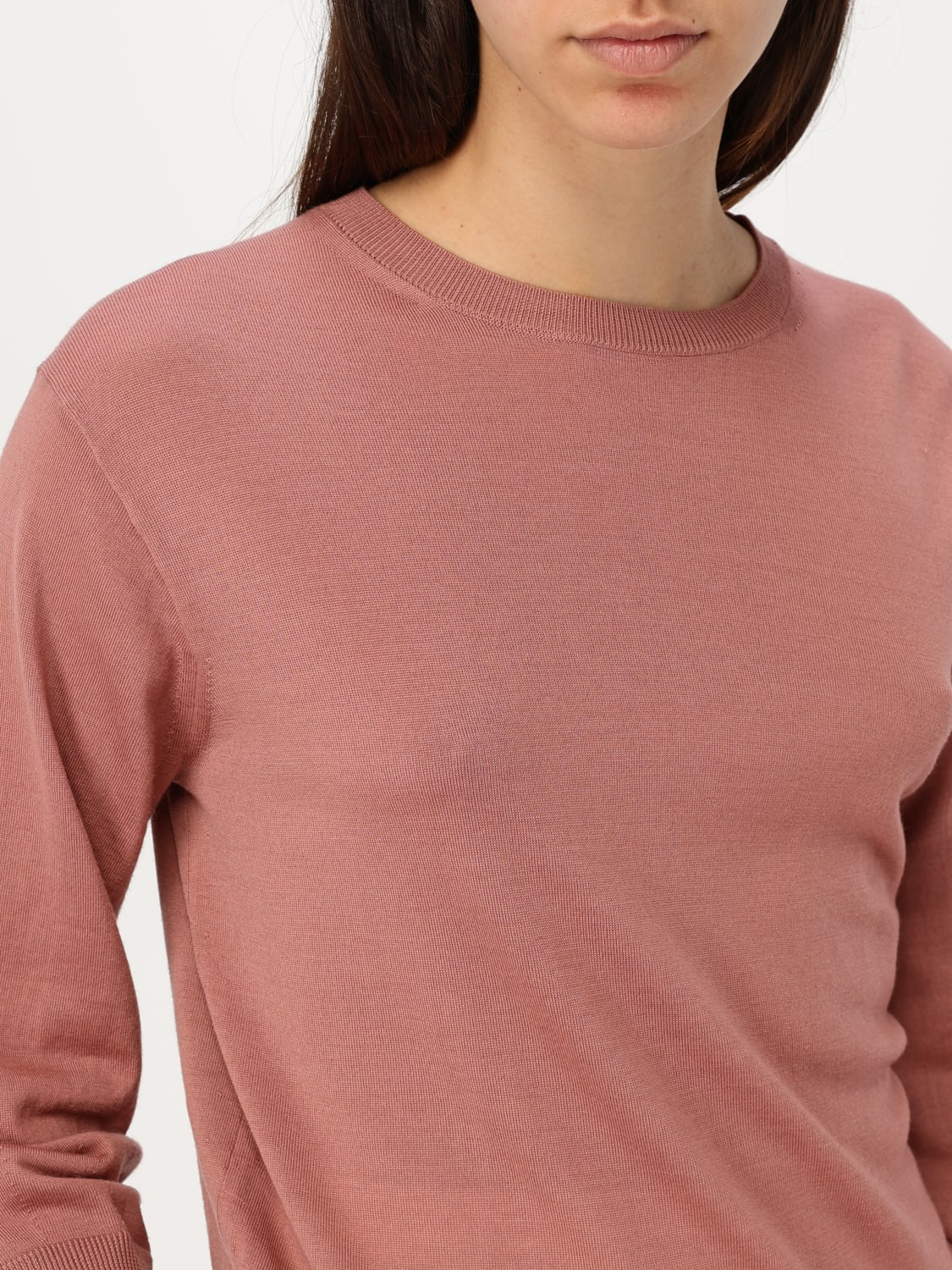 'S MAX MARA MAGLIA: Maglia in lana vergine basic 's Max Mara, Rosa - Img 4