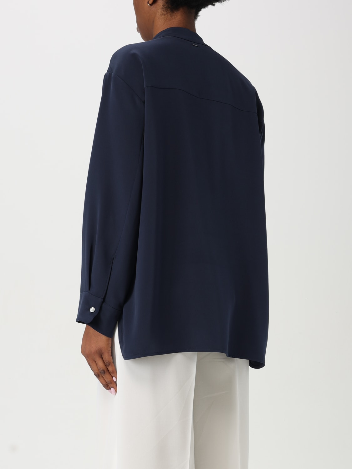 'S MAX MARA CAMICIA: Camicia classica 'S Max Mara in seta , Blue - Img 3