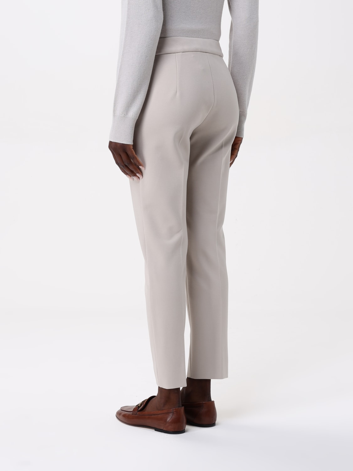 MAX MARA PANTALONE: Pantalone classico Max Mara in misto viscosa , Naturale - Img 3