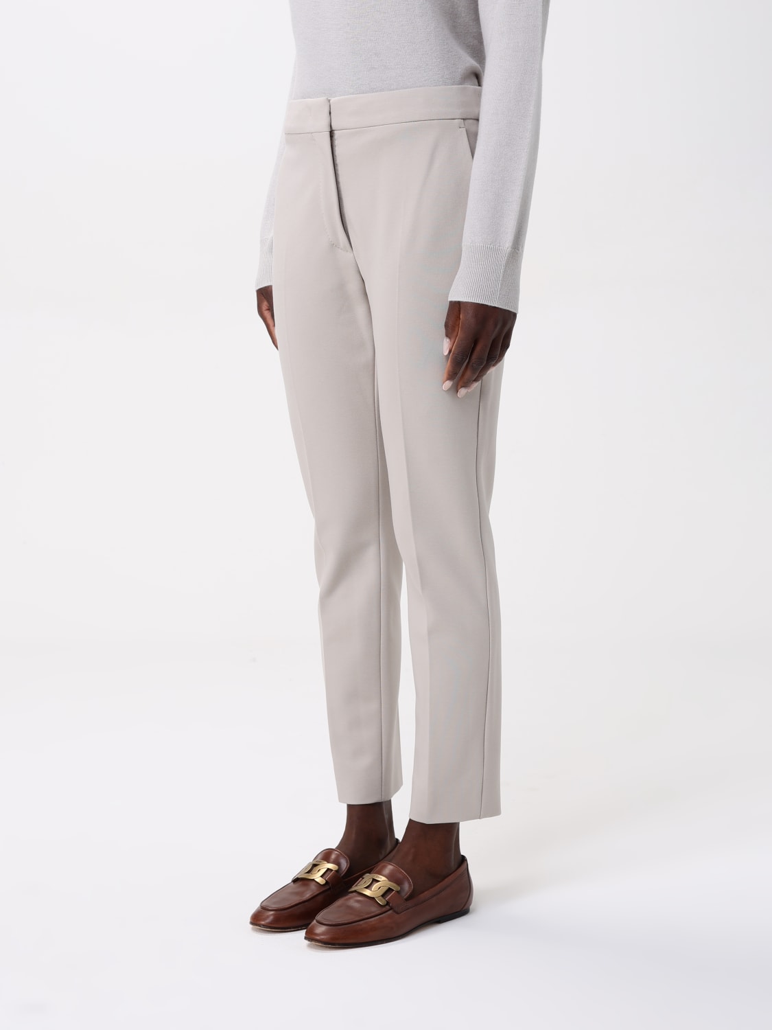 MAX MARA PANTALONE: Pantalone classico Max Mara in misto viscosa , Naturale - Img 4