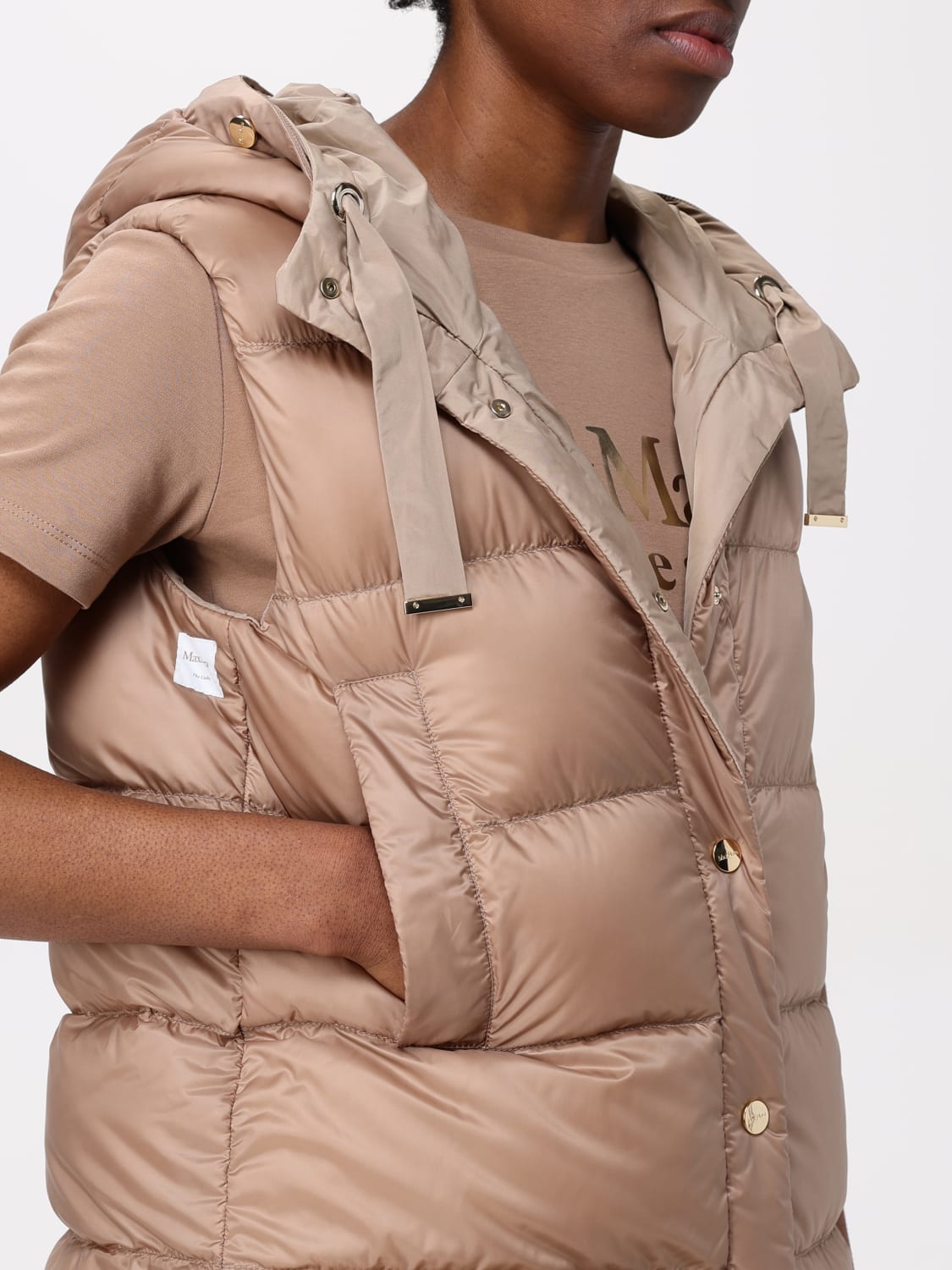 アウターその他 MAX MARA THE CUBE Woman Waistcoat Charcoal 2519291054600 002 MAX MARA THE CUBE: Jacket woman - Camel | Max Mara The Cube