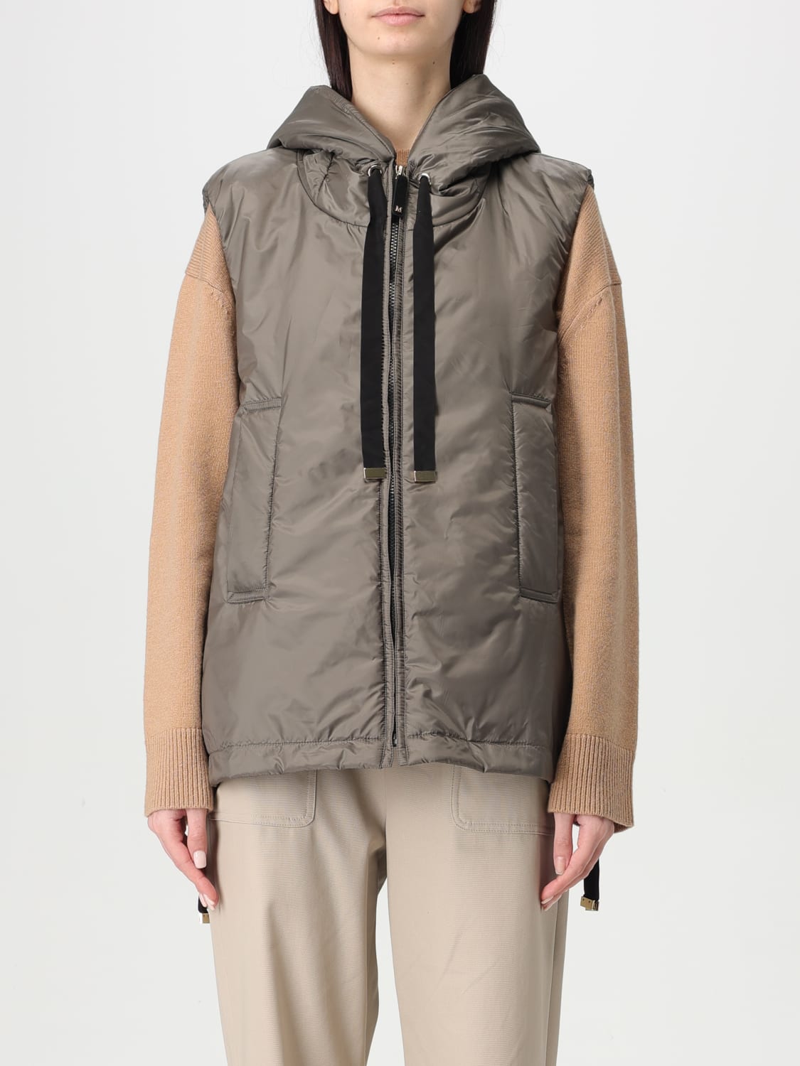 MAX MARA THE CUBE WAISTCOAT: Jacket woman Max Mara The Cube, Grey - Img 1