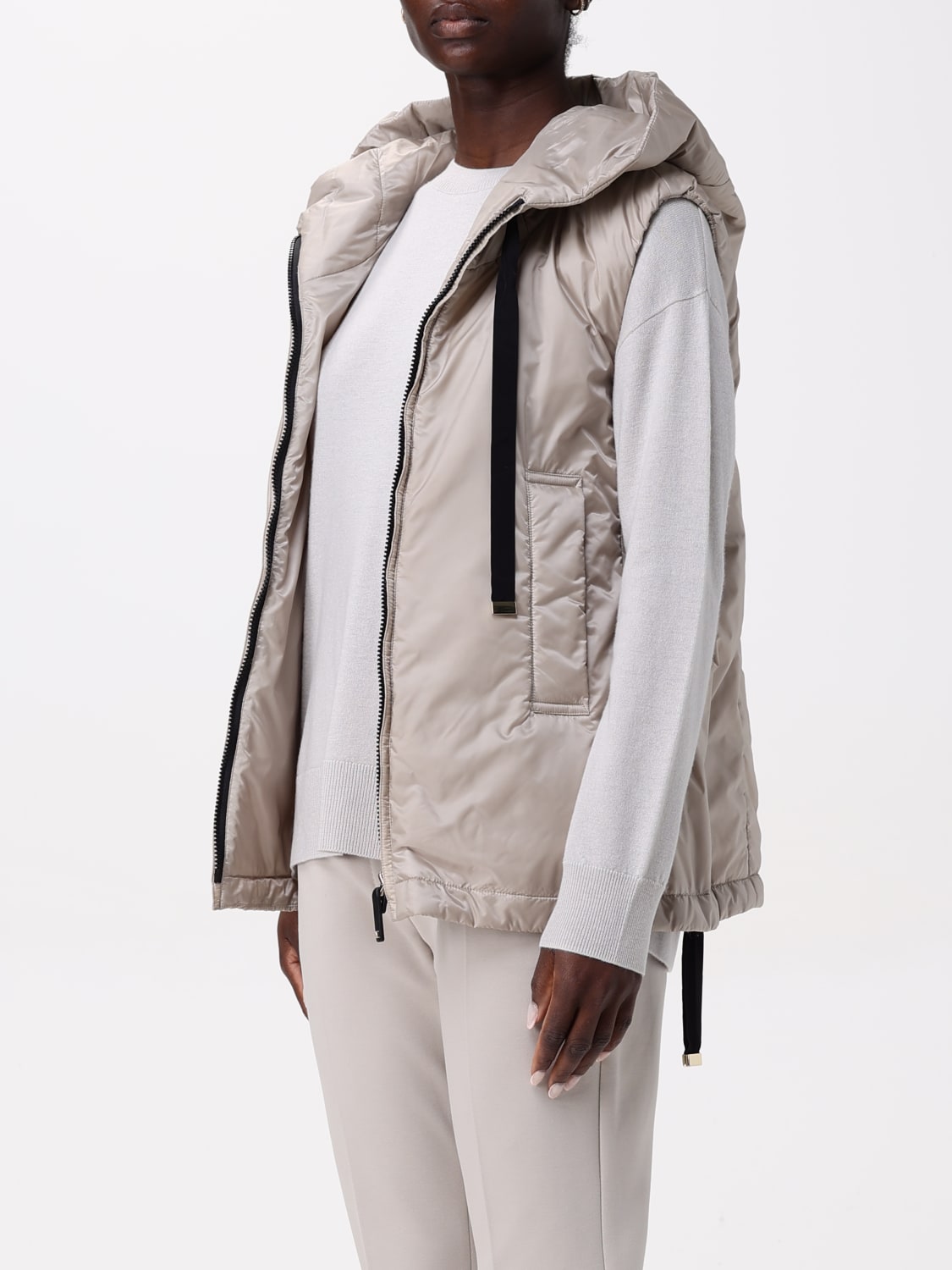 MAX MARA THE CUBE WAISTCOAT: Jacket woman Max Mara The Cube, Beige - Img 4