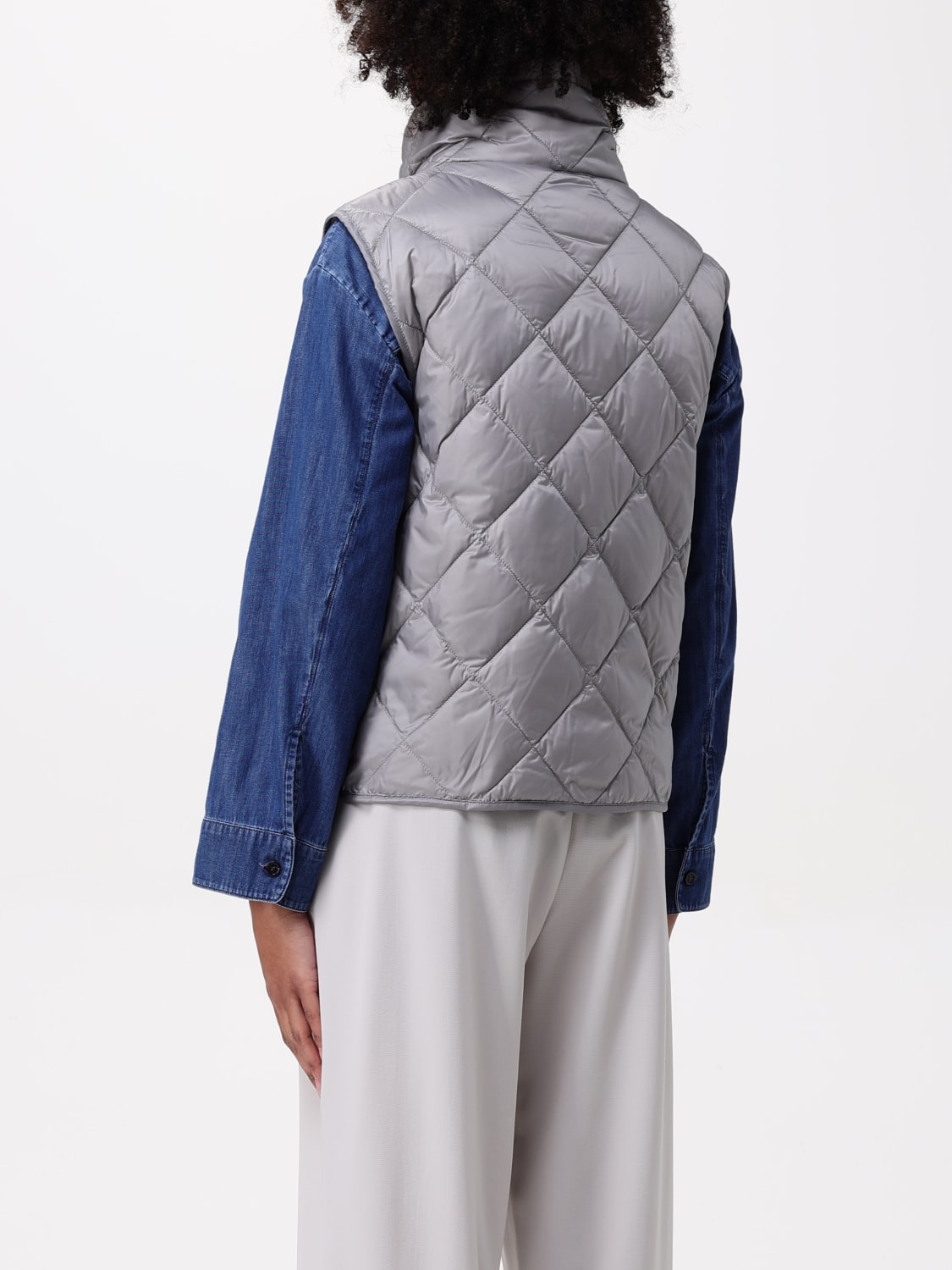 MAX MARA THE CUBE: Tregic padded and quilted vest - Grey