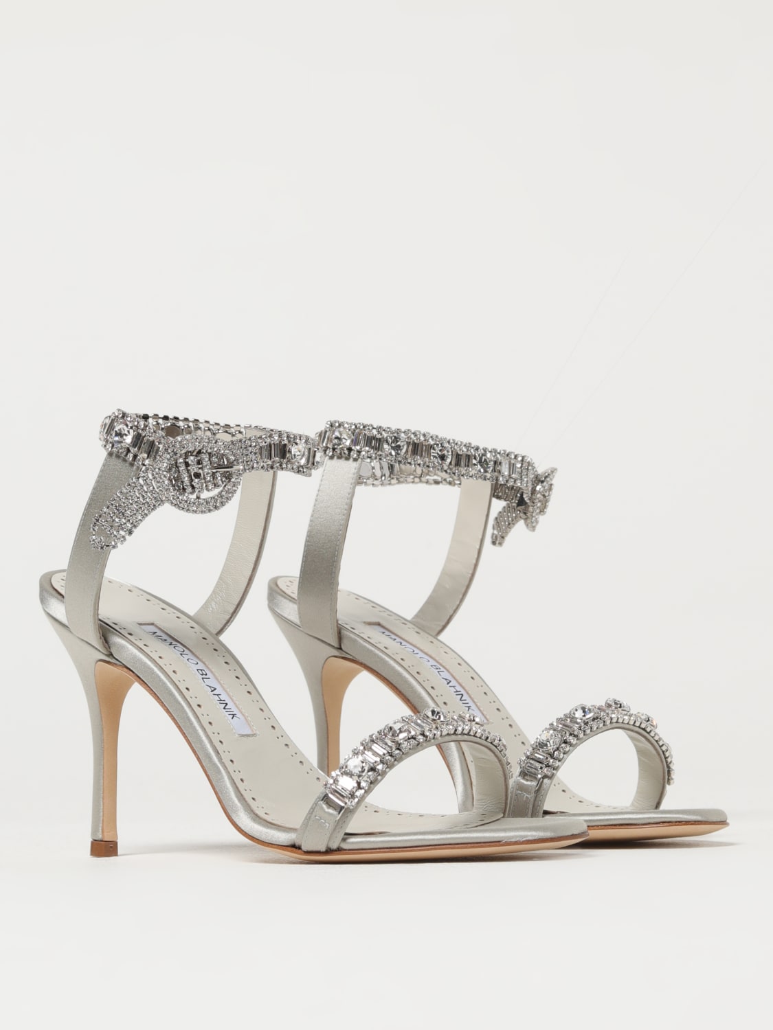 シューズ・サンダルその他 MANOLO BLAHNIK Woman Heeled sandals Pearl 4241930 0334 MANOLO BLAHNIK: Shoes woman - Pearl | Manolo Blahnik heeled