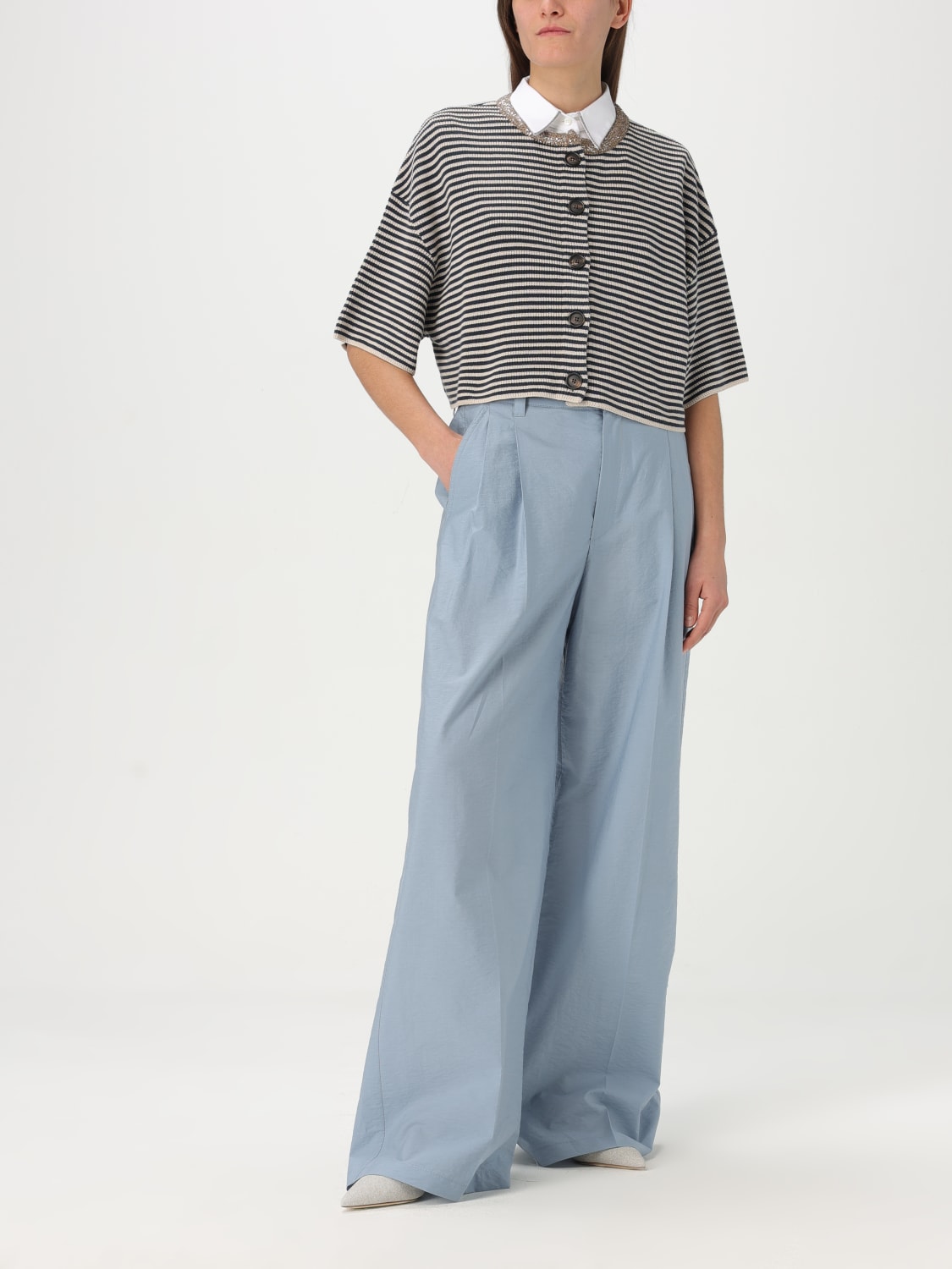 BRUNELLO CUCINELLI SHIRT: Brunello Cucinelli women's sleeveless shirt, White - Img 2