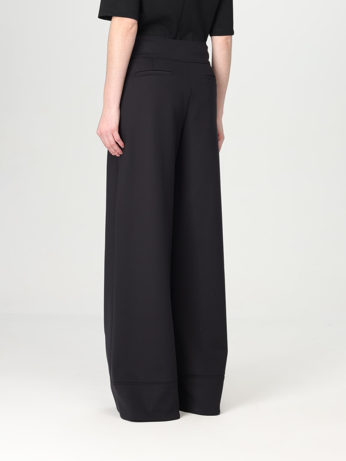MAX MARA PANTALONE: Pantalone classico Max Mara in crêpe, Nero - Img 3