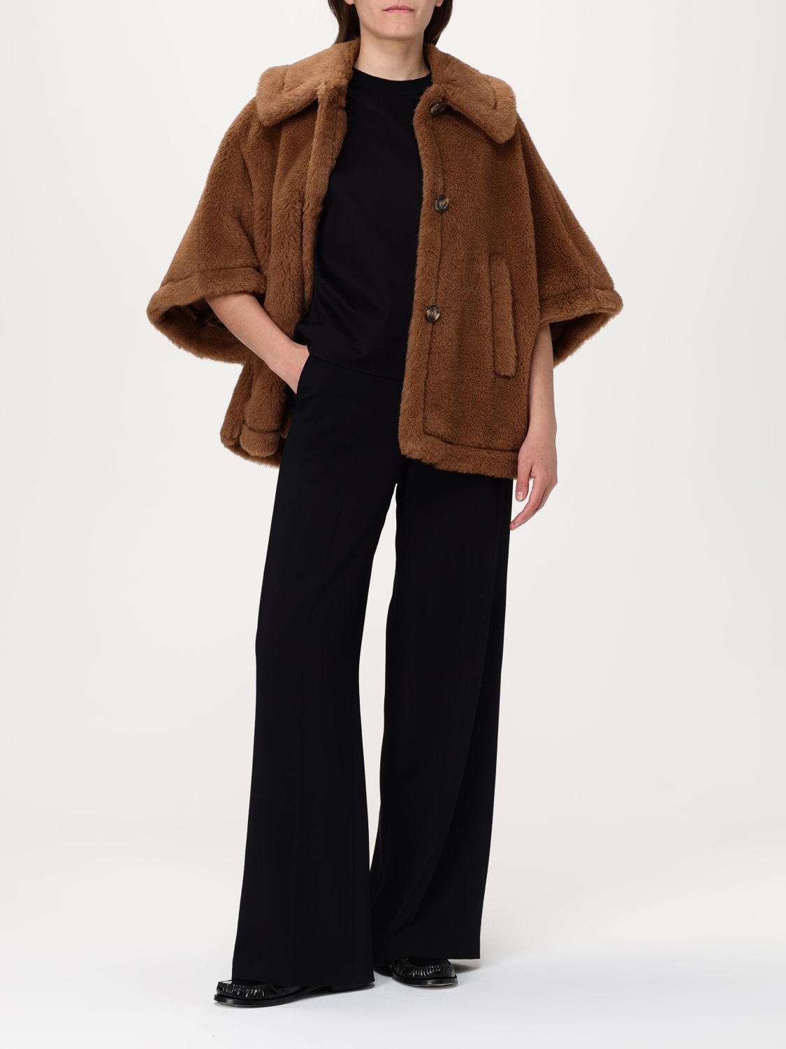 MAX MARA FUR COAT: Jacket woman Max Mara, Camel - Img 2