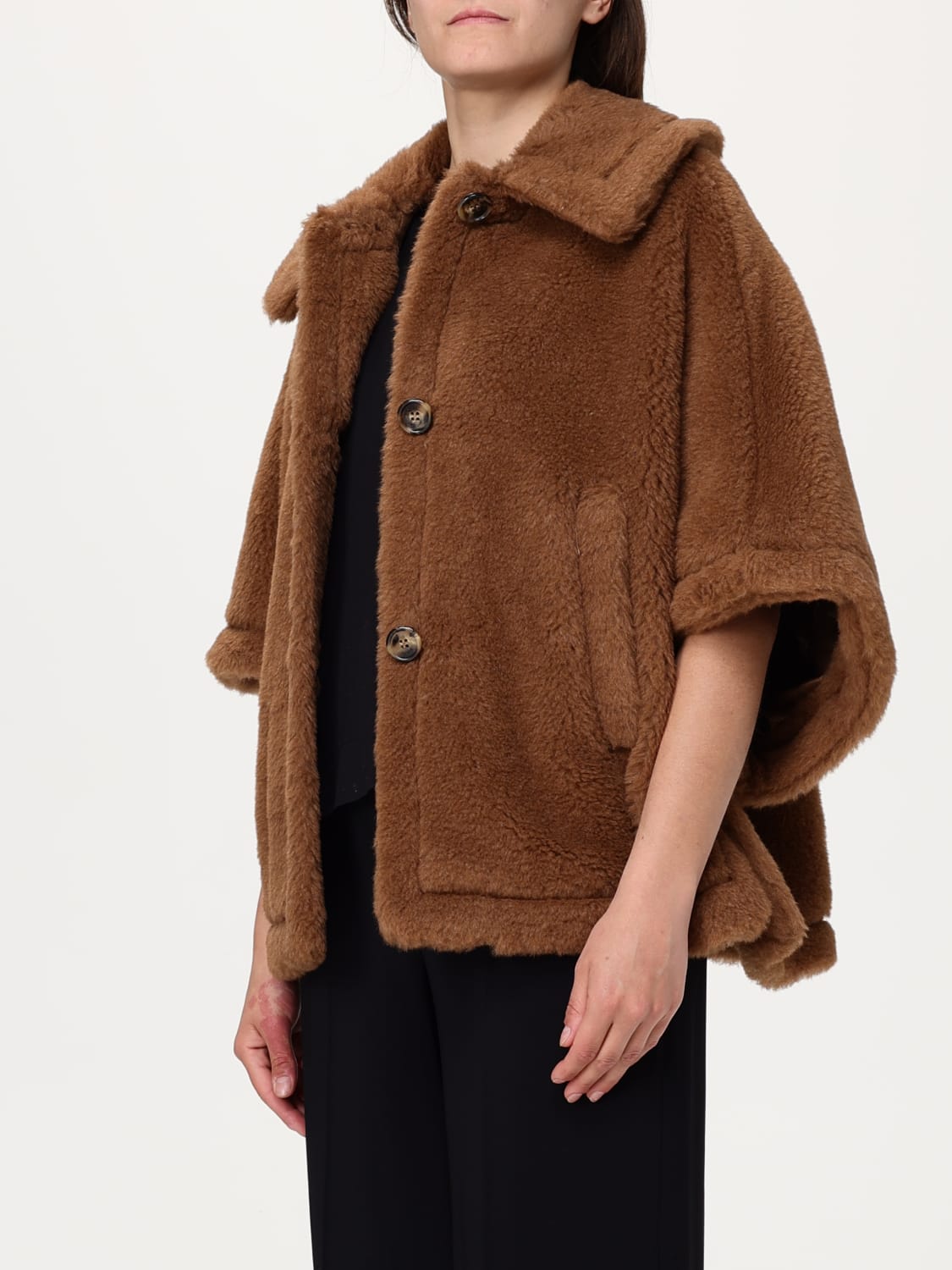MAX MARA FUR COAT: Jacket woman Max Mara, Camel - Img 4