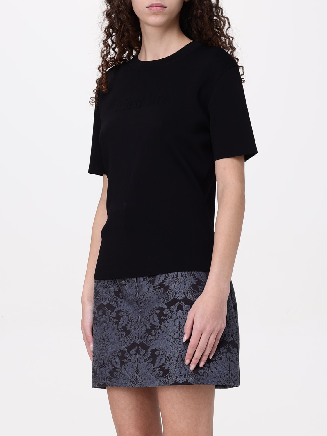 MAX MARA T-SHIRT: Max Mara viscose blend t-shirt, Black - Img 4