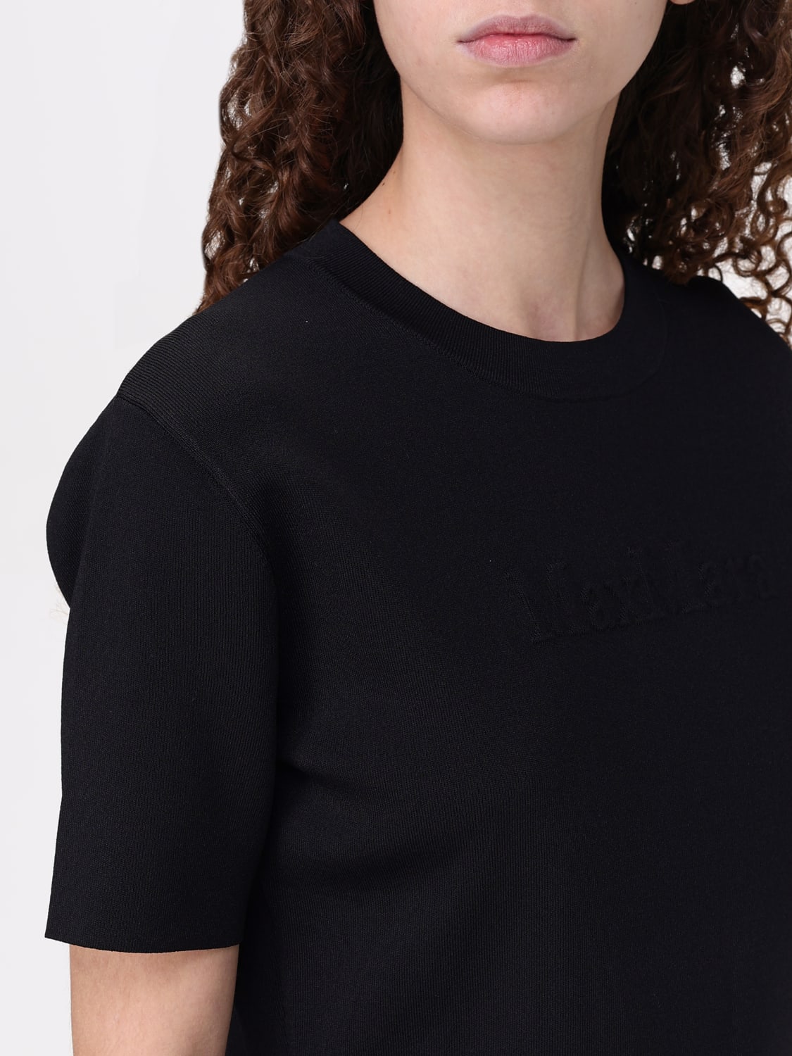 MAX MARA T-SHIRT: Max Mara viscose blend t-shirt, Black - Img 5