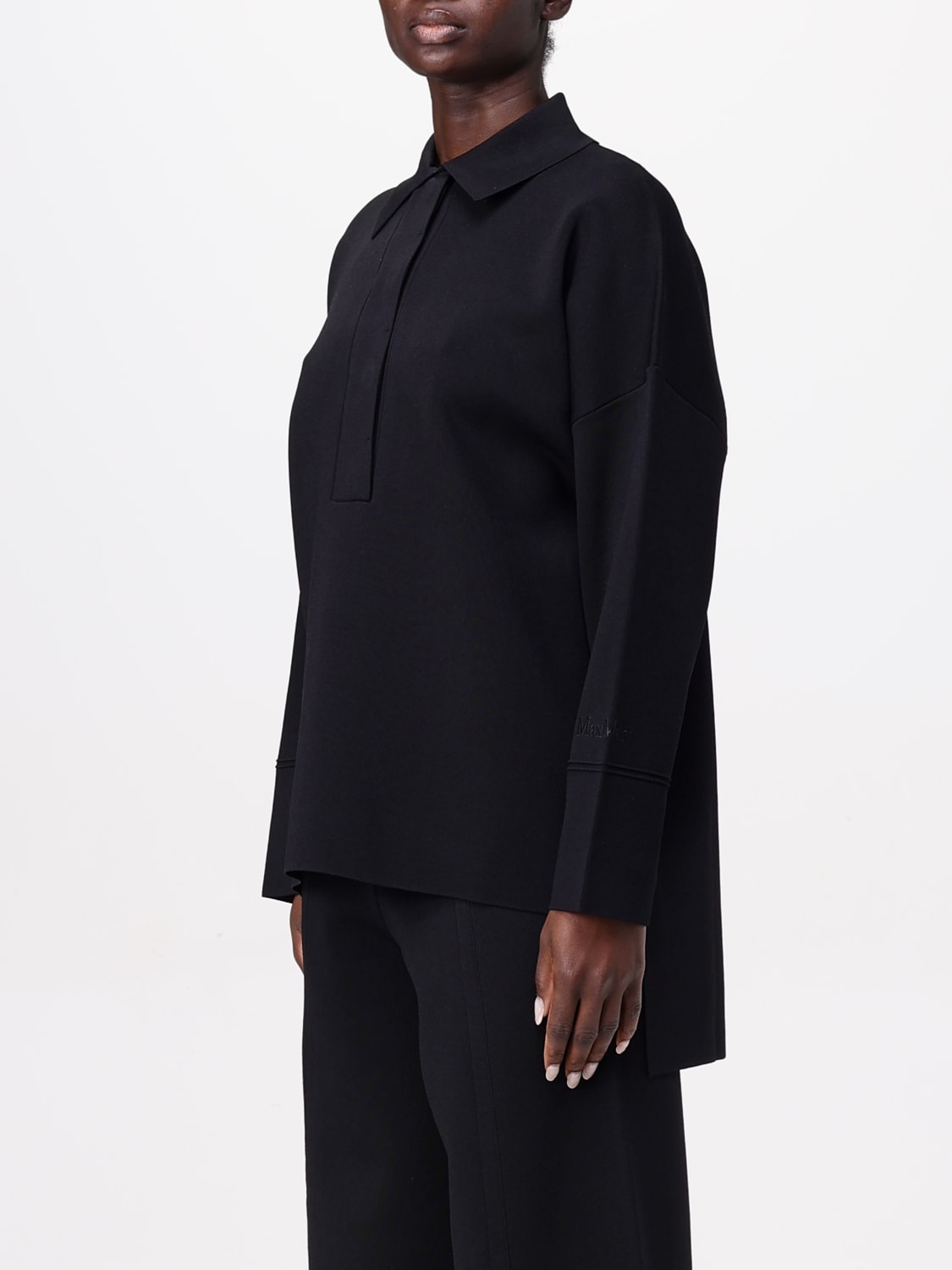 MAX MARA POLO: Polo Max Mara in misto viscosa , Nero - Img 4