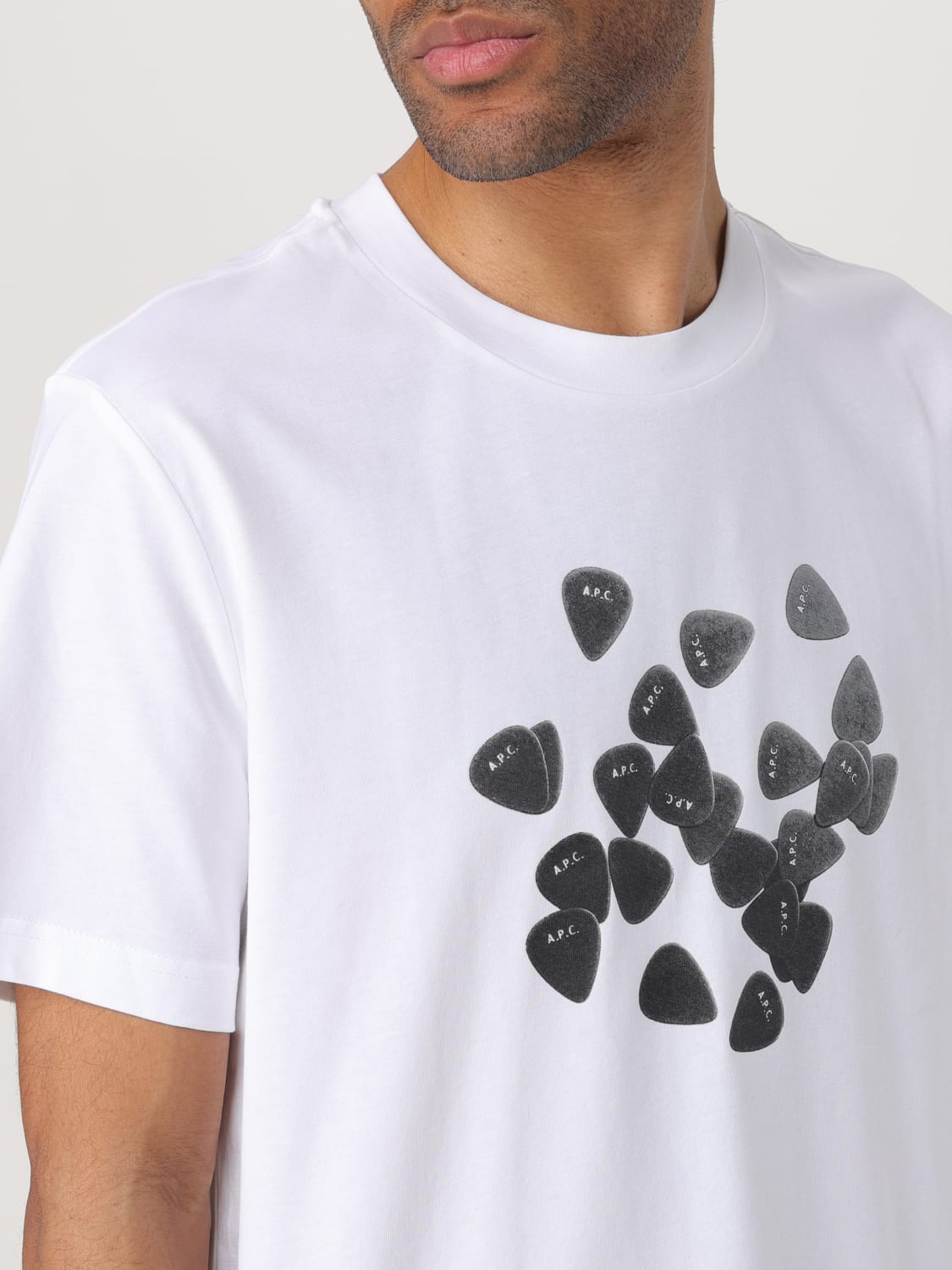 Tシャツ・カットソー A.P.C. Men T-shirt White COBQXM26483 AAB A.P.C.: T-shirt men - White | A.P.C. t-shirt COBQXM26483