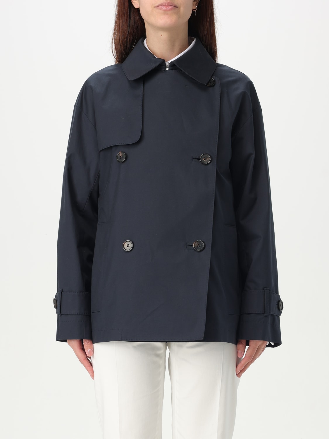 アウターその他 MAX MARA THE CUBE Woman Trench coat Blue 2519021044600 006 MAX MARA THE CUBE 2519021044600 Woman Blue Coats - Zuklat