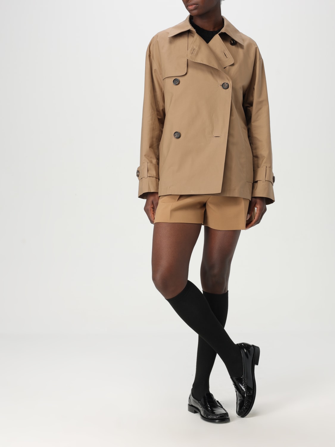 アウターその他 MAX MARA THE CUBE Woman Trench coat Beige 2519021044600 004 MAX MARA THE CUBE: cotton blend trench coat - Beige | Max