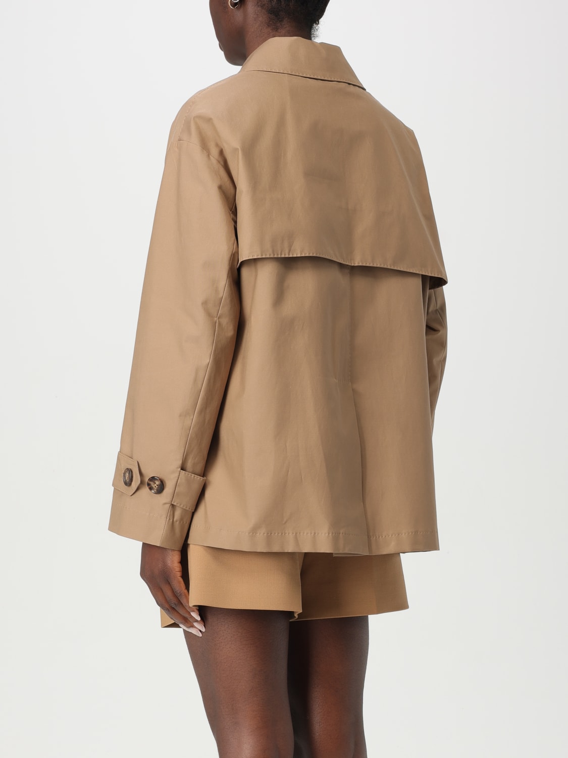 アウターその他 MAX MARA THE CUBE Woman Trench coat Beige 2519021044600 004 MAX MARA THE CUBE: cotton blend trench coat - Beige | Max