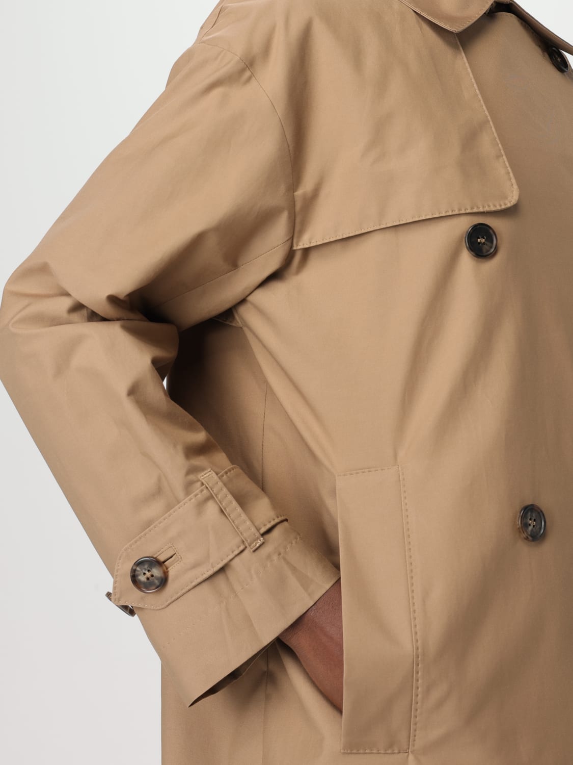 アウターその他 MAX MARA THE CUBE Woman Trench coat Beige 2519021044600 004 MAX MARA THE CUBE: cotton blend trench coat - Beige | Max