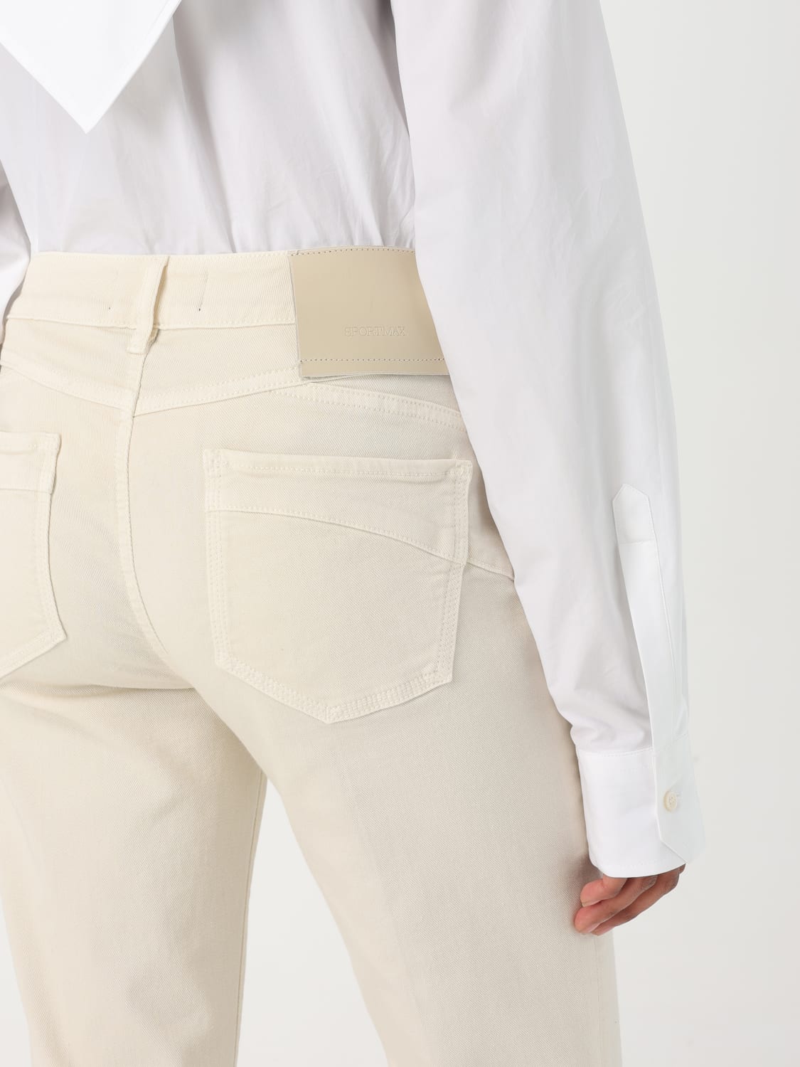 SPORTMAX: Pants woman - Beige | Sportmax jeans 2512131035600