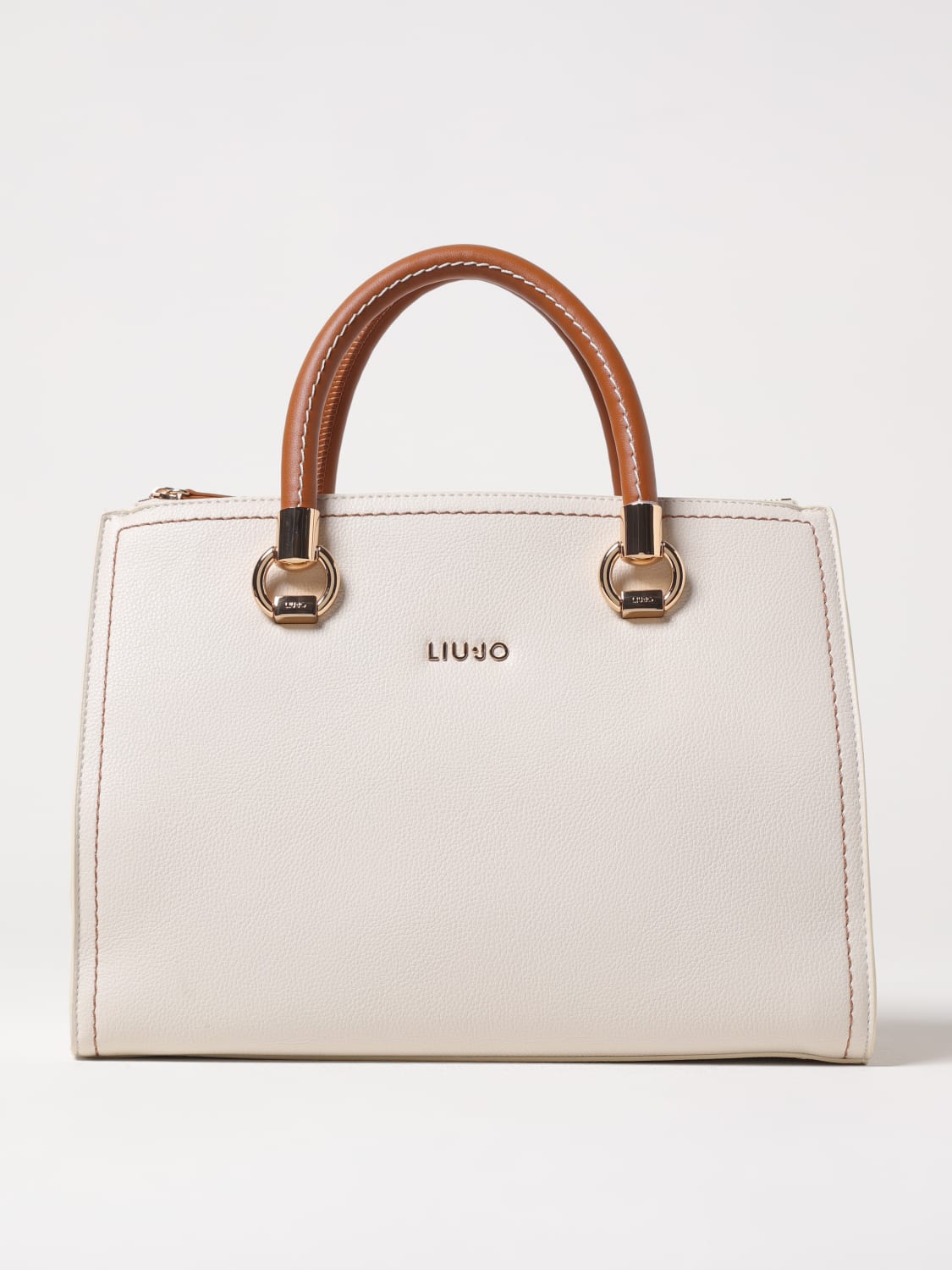 LIU JO BORSA MINI: Borsa Liu Jo in pelle sintetica a grana , Crema - Img 1