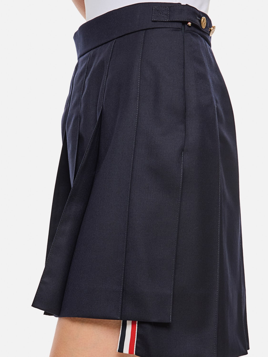 スカート THOM BROWNE Woman Skirt Blue FGC402V00626 415 Twill Midi Pleated Skirt | Thom Browne