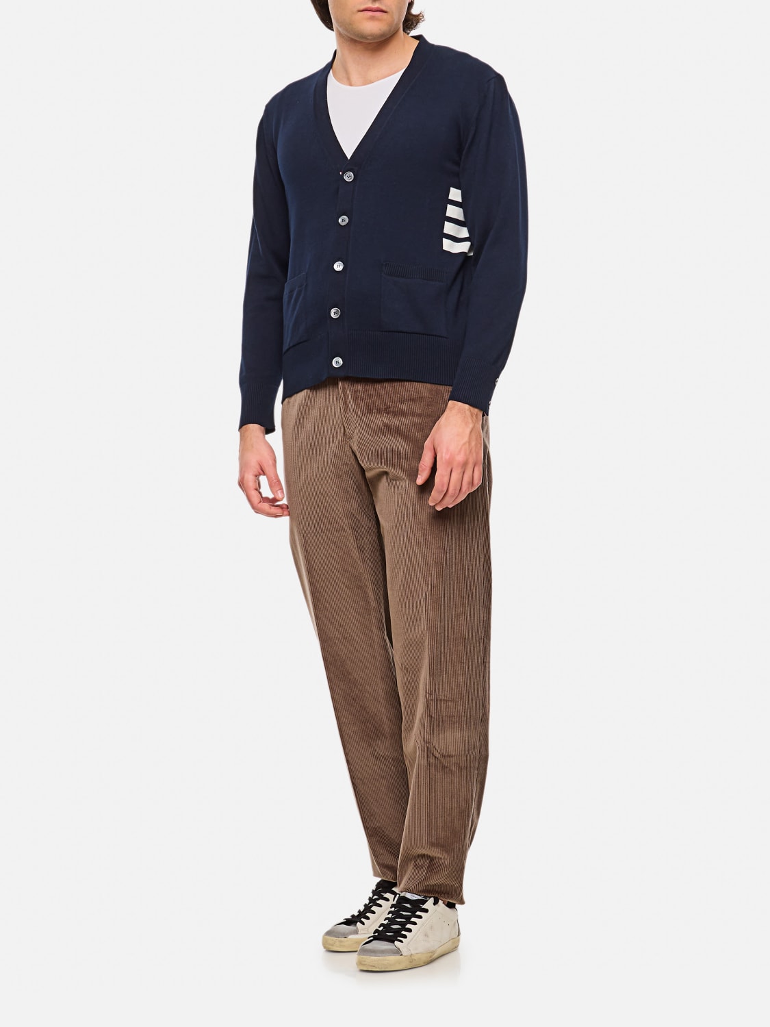 THOM BROWNE CARDIGAN: Pull homme Thom Browne, Bleu Marine - Img 2
