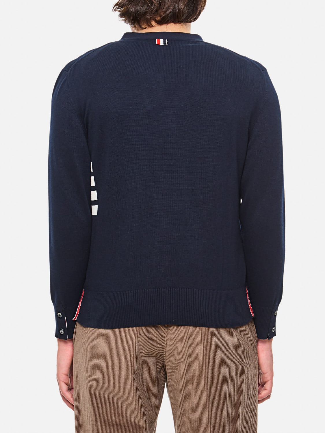 THOM BROWNE CARDIGAN: Pull homme Thom Browne, Bleu Marine - Img 3