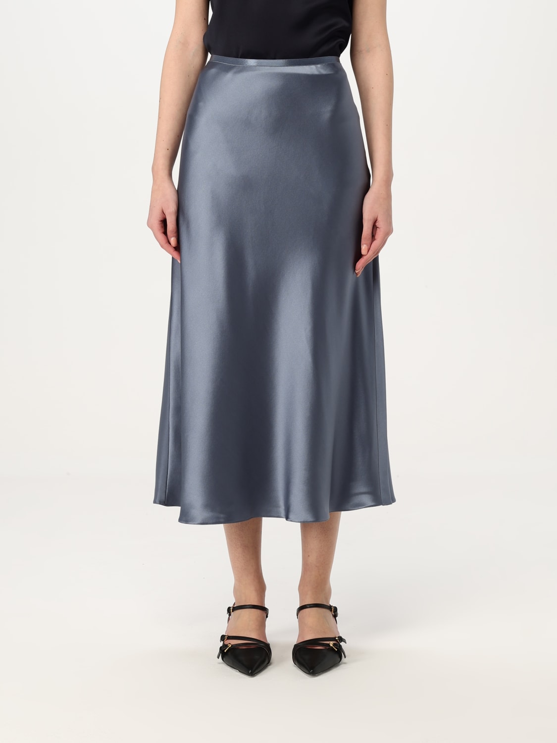MAX MARA GONNA: Gonna midi Max Mara in seta , Acqua - Img 1