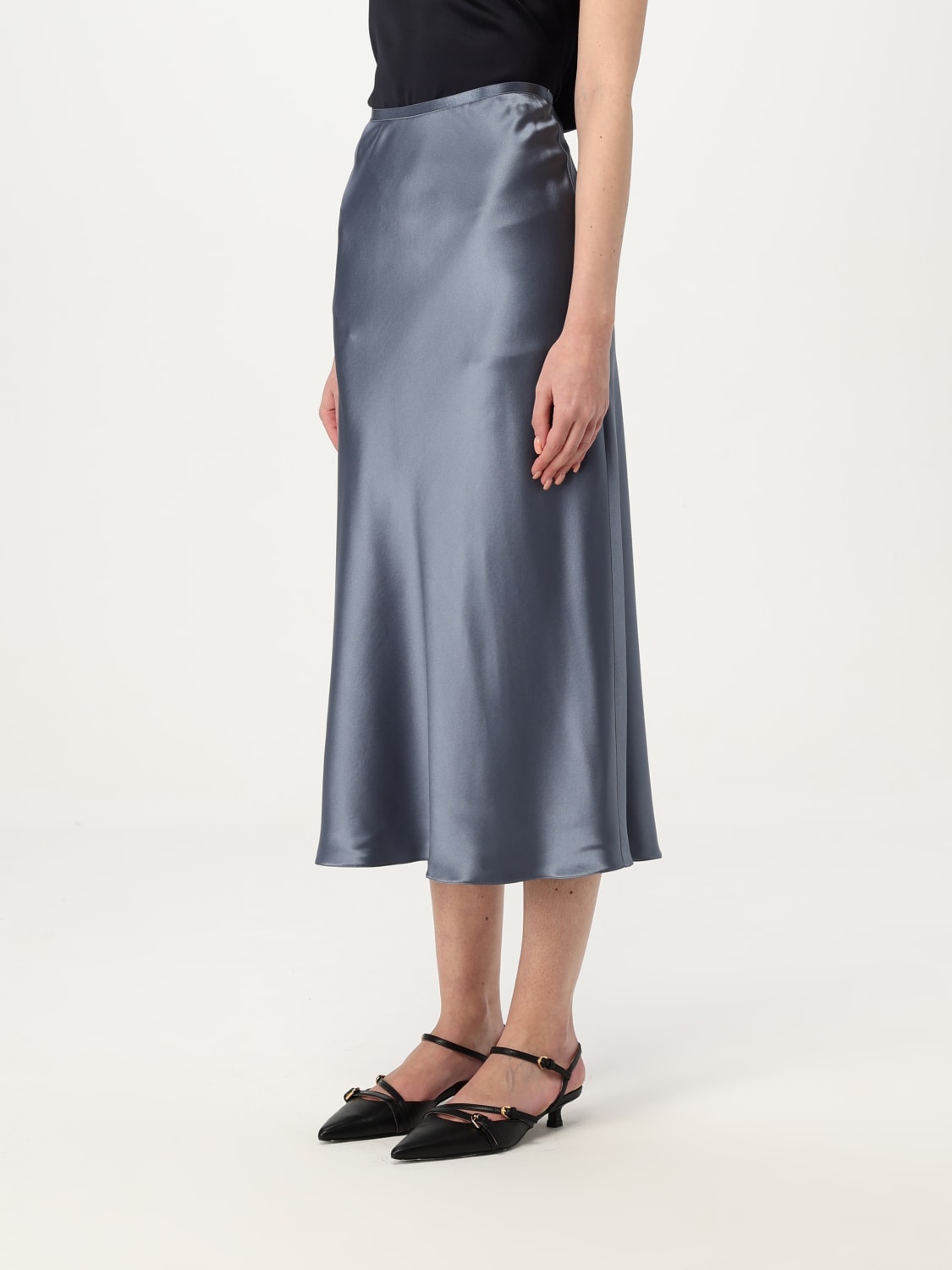 MAX MARA GONNA: Gonna midi Max Mara in seta , Acqua - Img 4