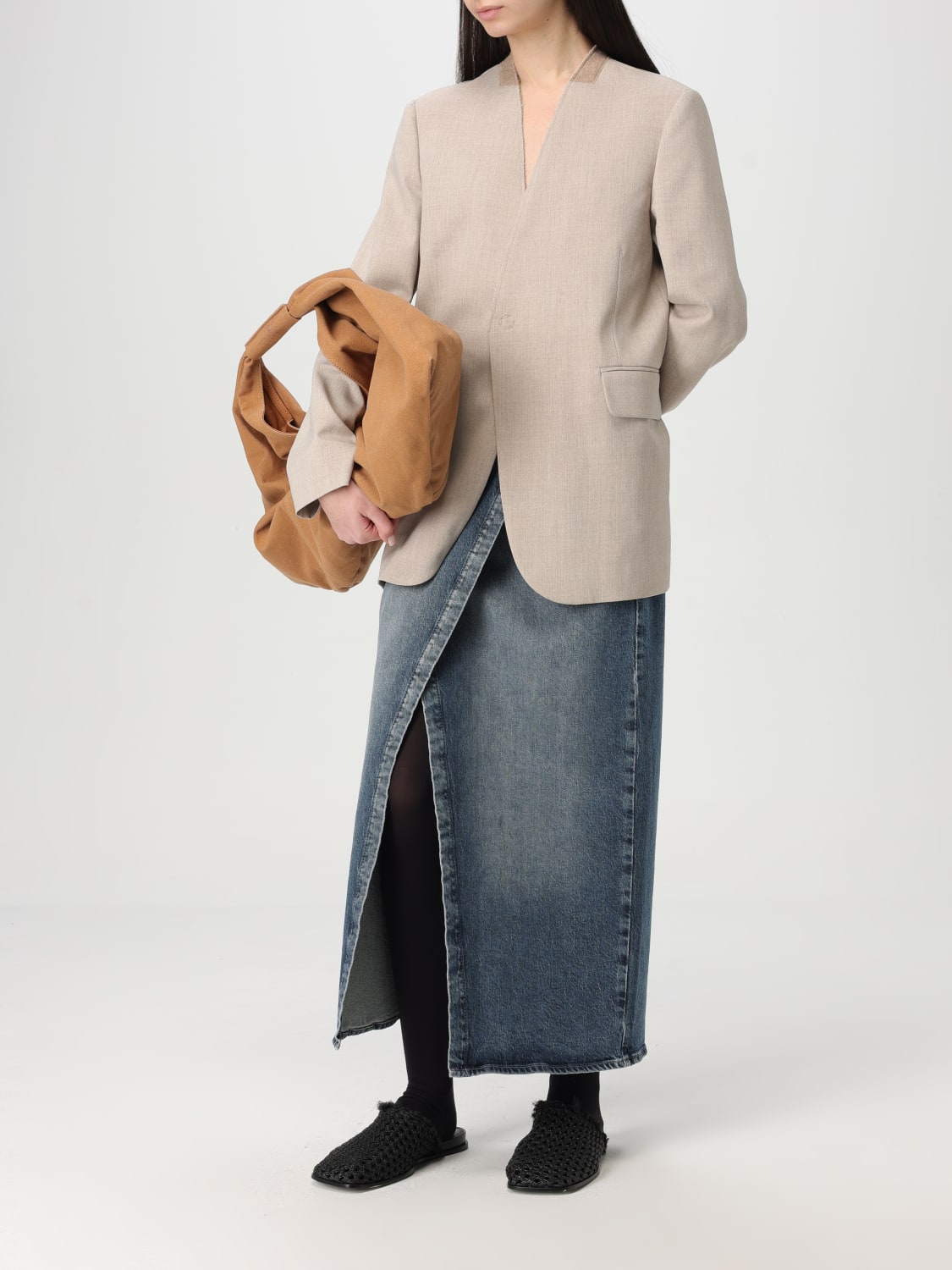 トートバッグ MM6 MAISON MARGIELA Women Bags SB5WC0019 P7254T2155 Beige japanese draped bag woman caramel - MM6 MAISON MARGIELA - d — 2