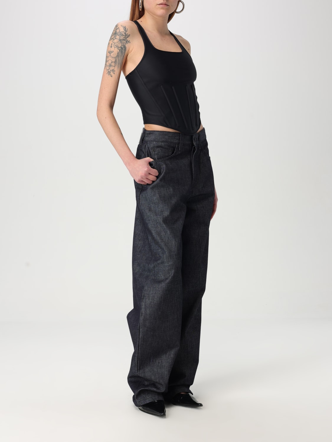MUGLER: Top woman - Black | Mugler top 25P3TO0771842 online