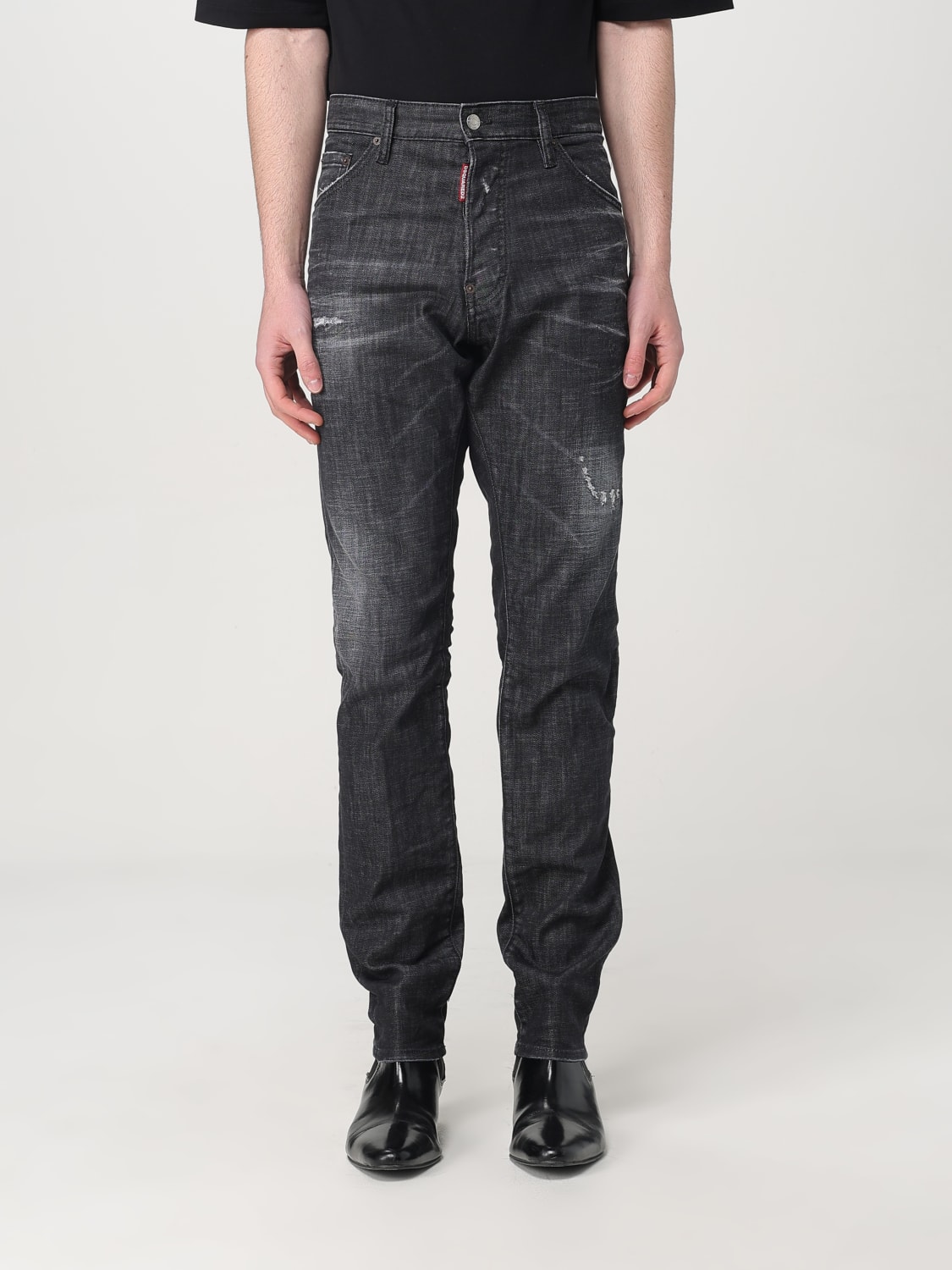 DSQUARED2 JEANS: Jeans Dsquared2 in denim washed, Nero - Img 1