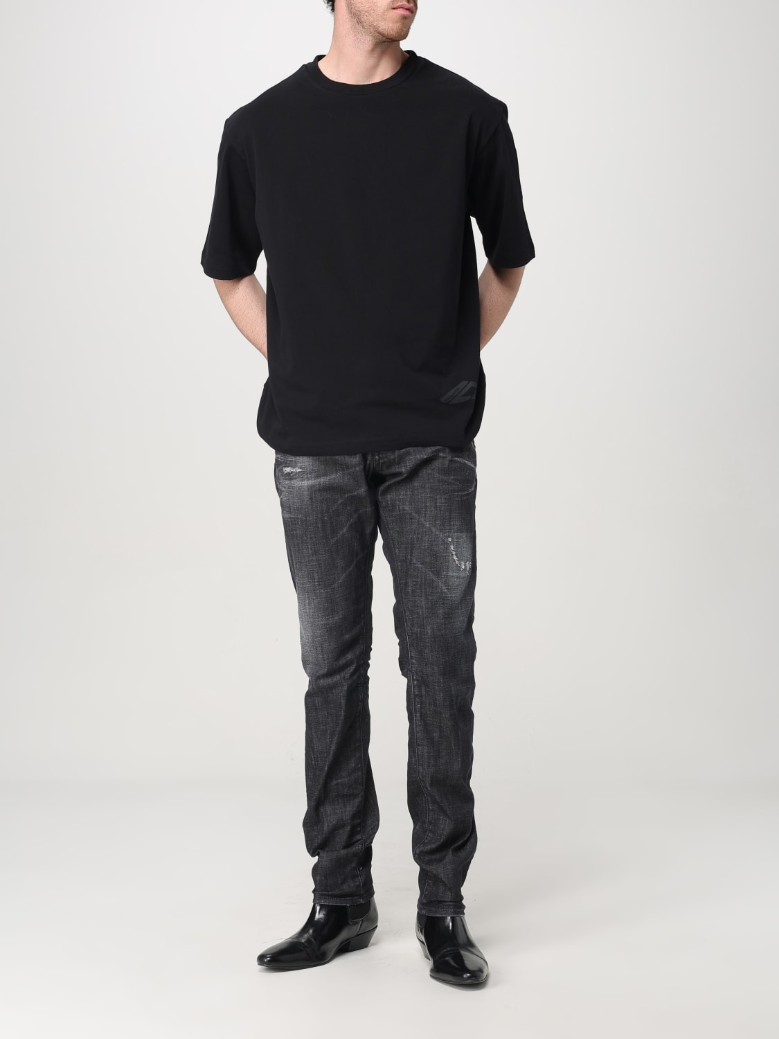 DSQUARED2 JEANS: Jeans Dsquared2 in denim washed, Nero - Img 2