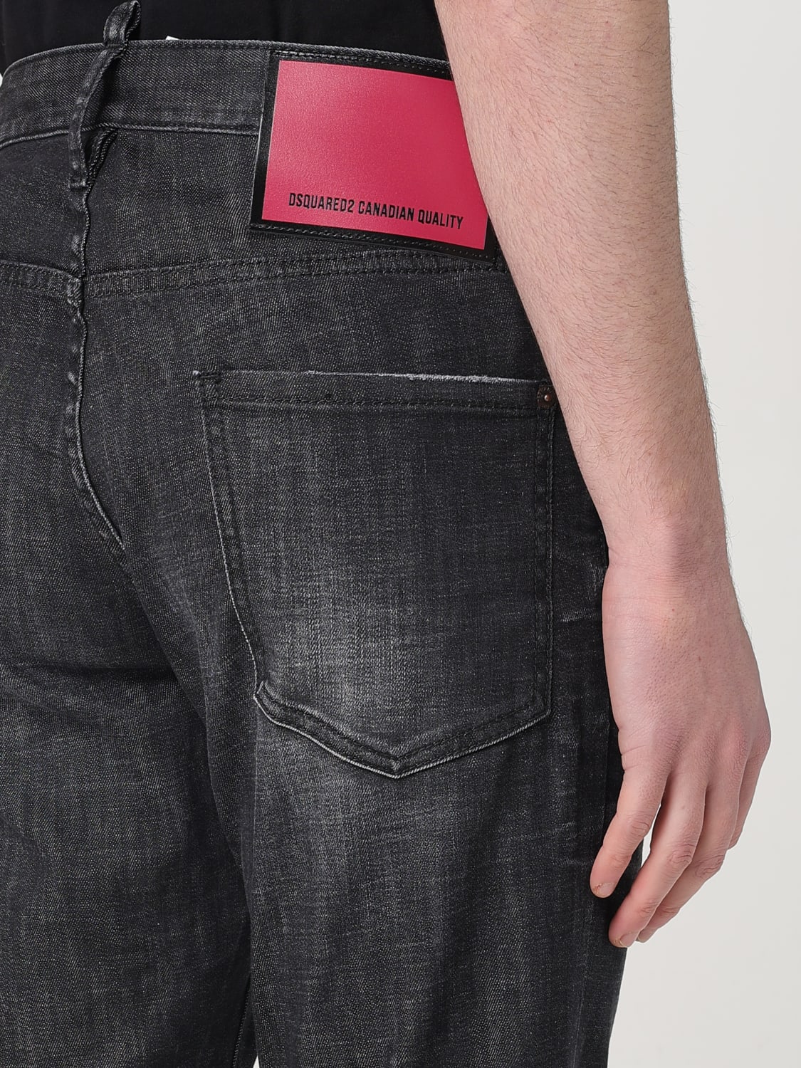 DSQUARED2 JEANS: Jeans Dsquared2 in denim washed, Nero - Img 4
