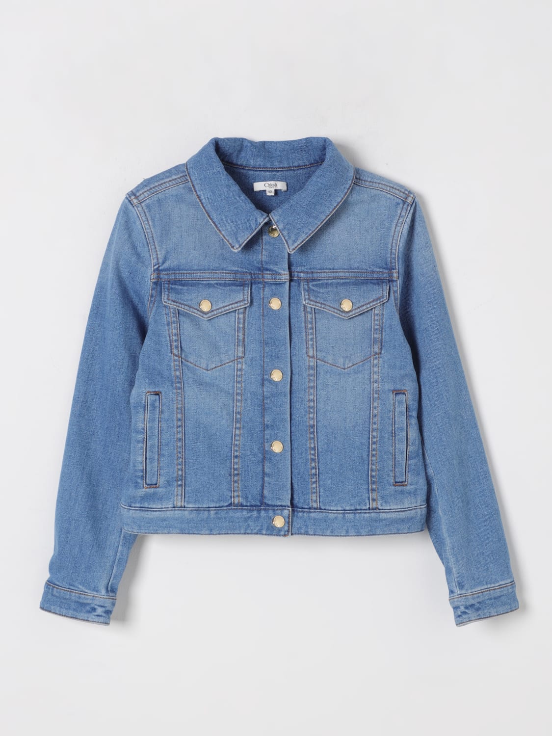 CHLOÉ JACKET: Coat kids ChloÉ, Grey - Img 1