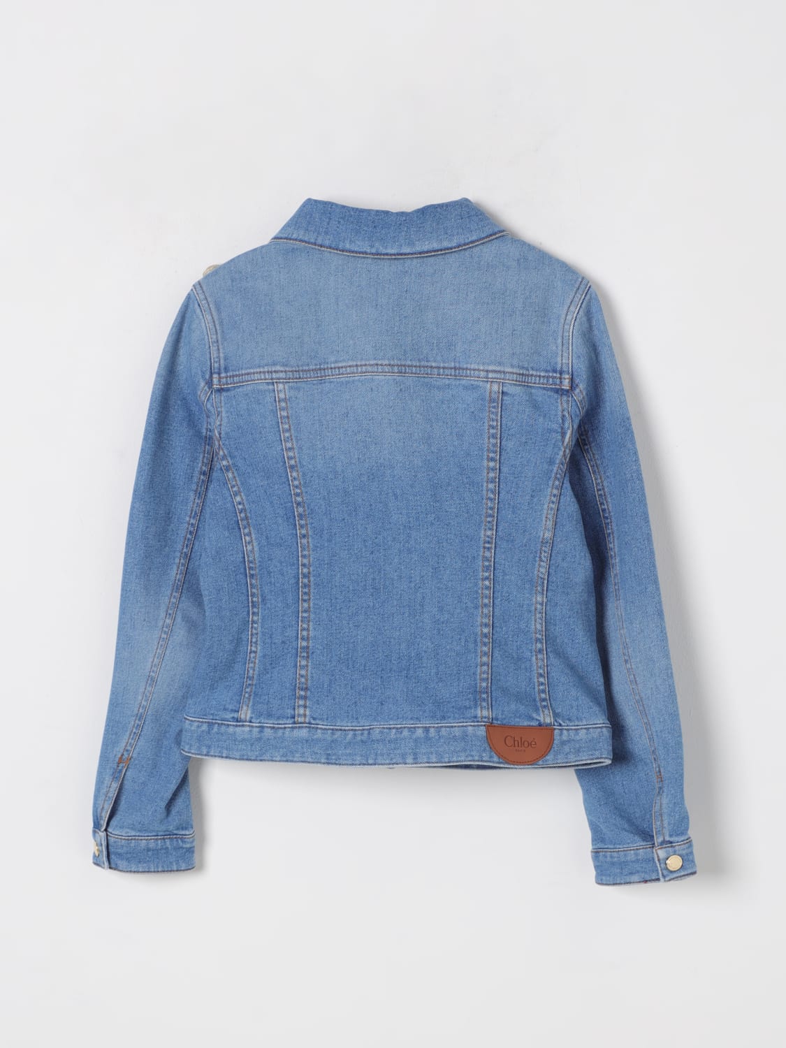 CHLOÉ JACKET: Coat kids ChloÉ, Grey - Img 2