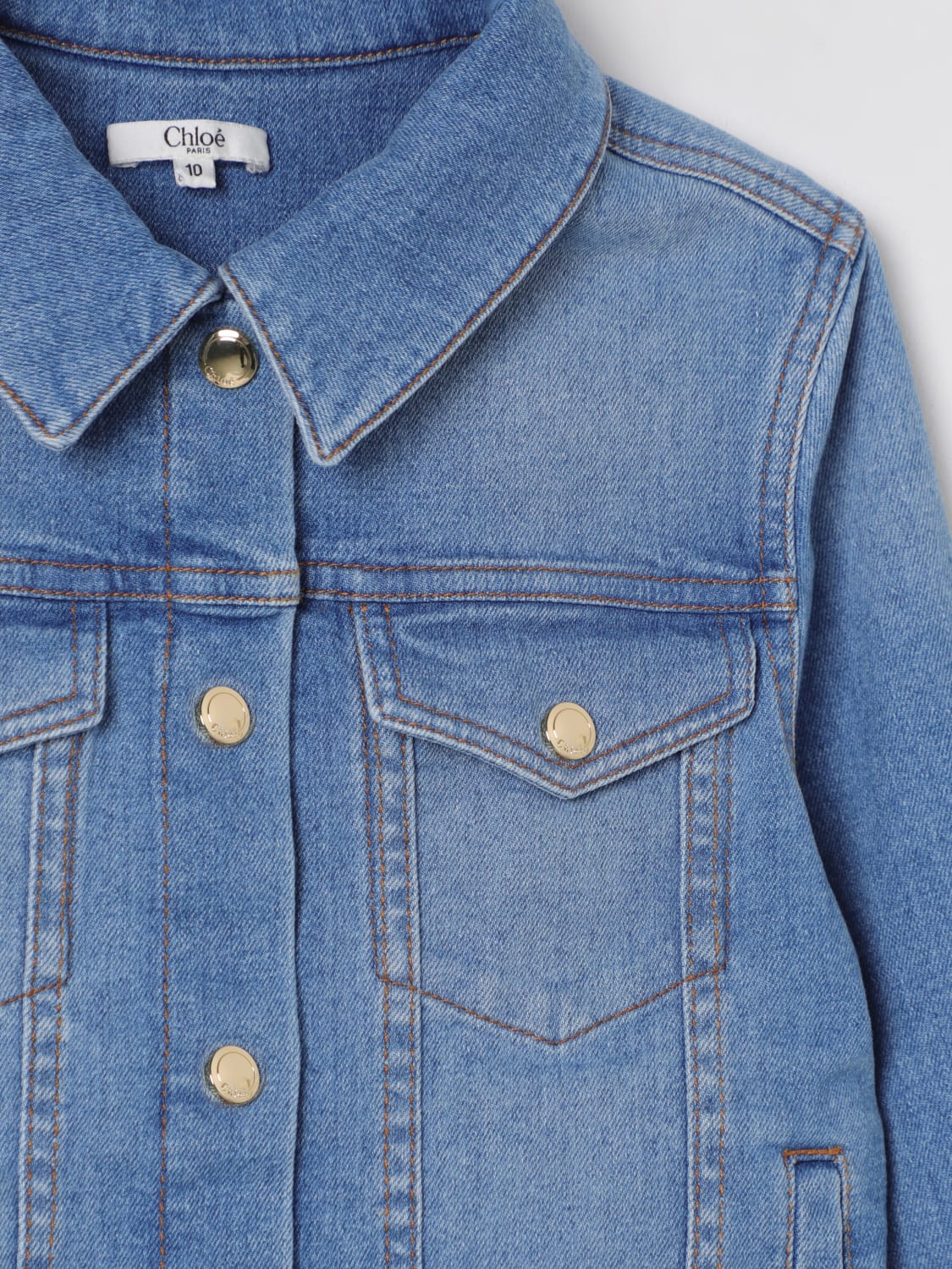 CHLOÉ JACKET: Coat kids ChloÉ, Grey - Img 3