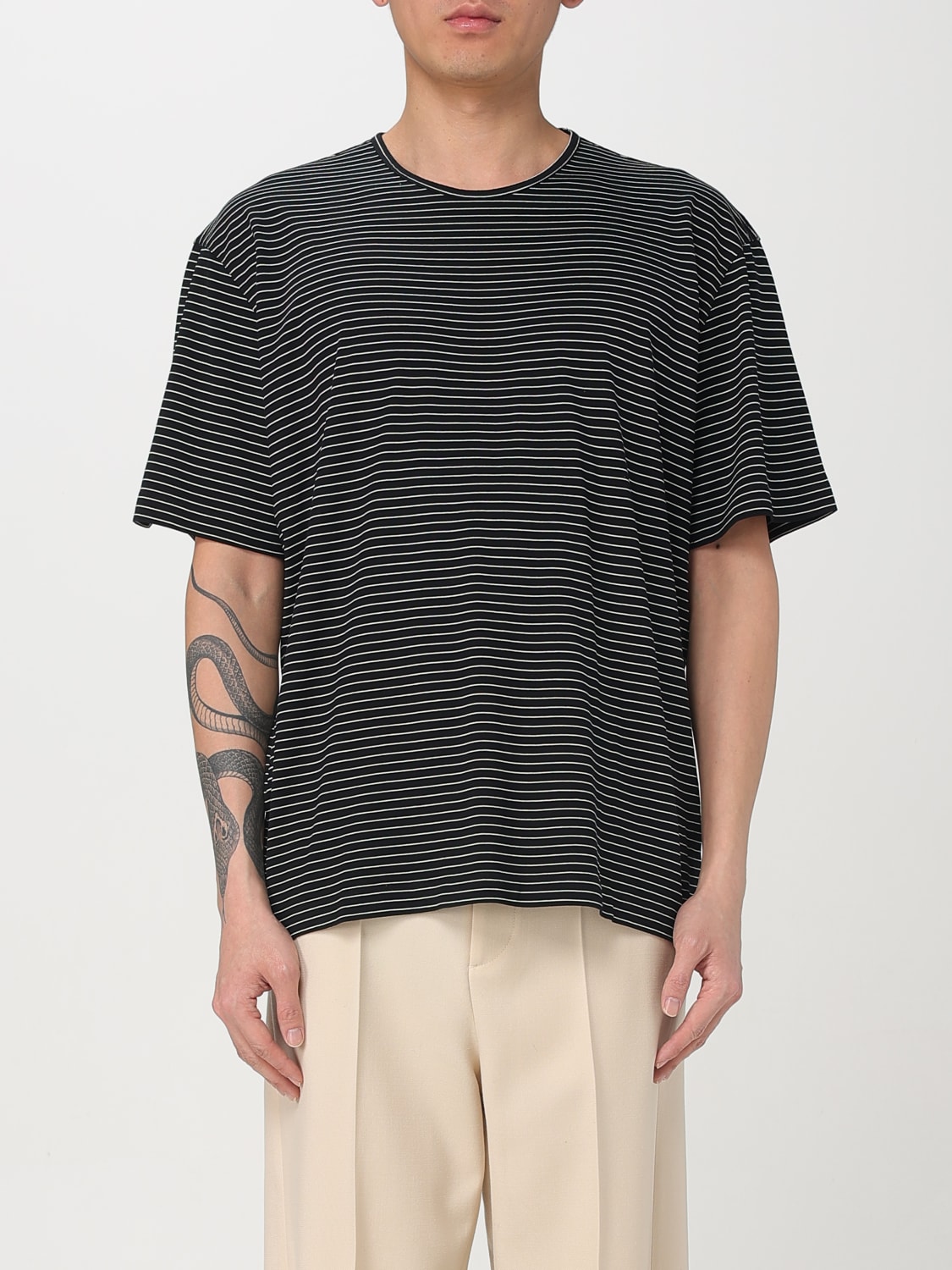LEMAIRE: Polo shirt men - Black | Lemaire t-shirt