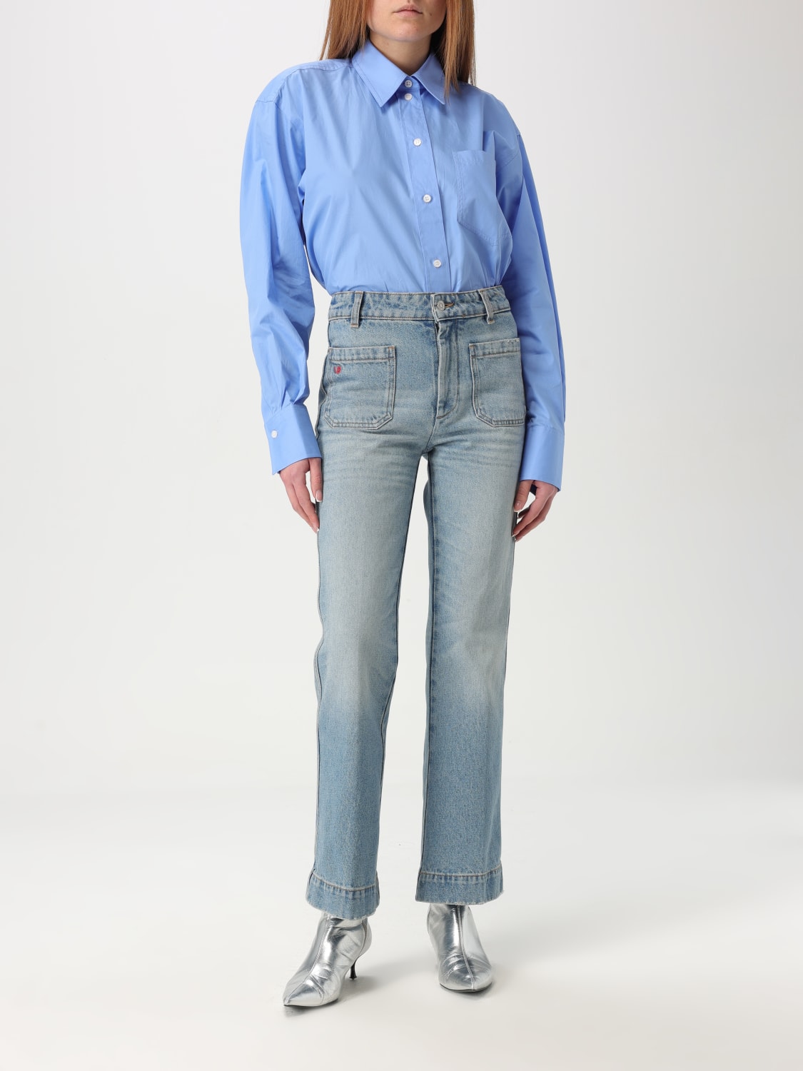 VICTORIA VICTORIA BECKHAM JEANS: Jeans Victoria Victoria Beckham in denim , Denim - Img 2