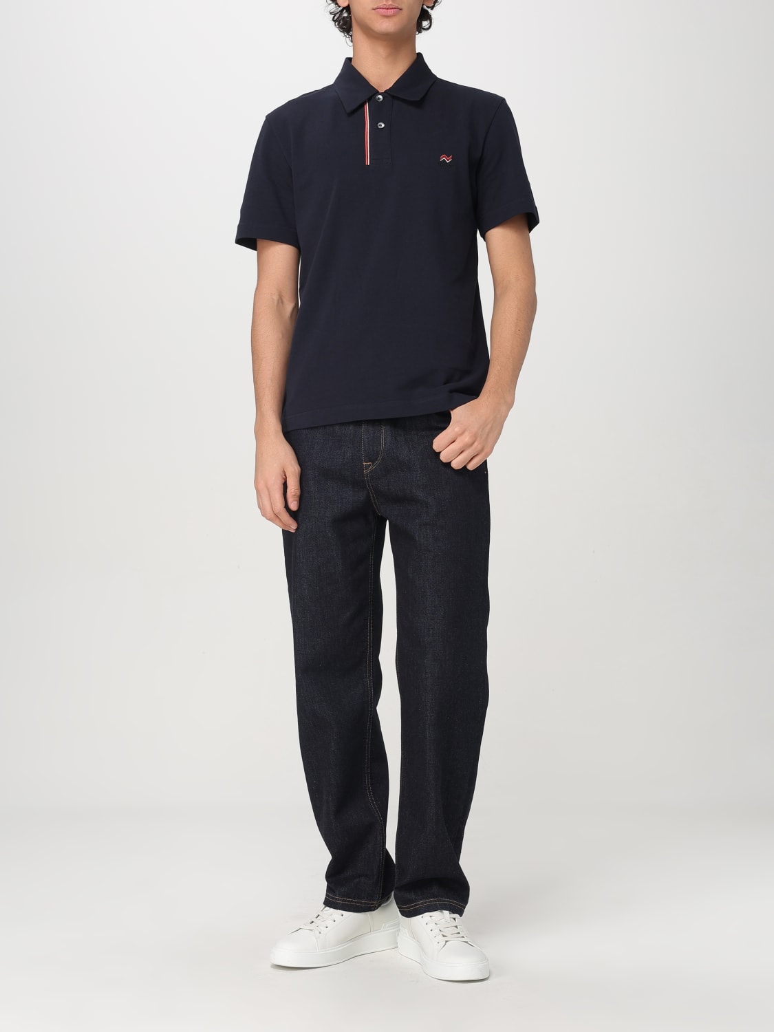 MISSONI POLO: Polo in cotone Missoni con logo ricamato, Blue - Img 2